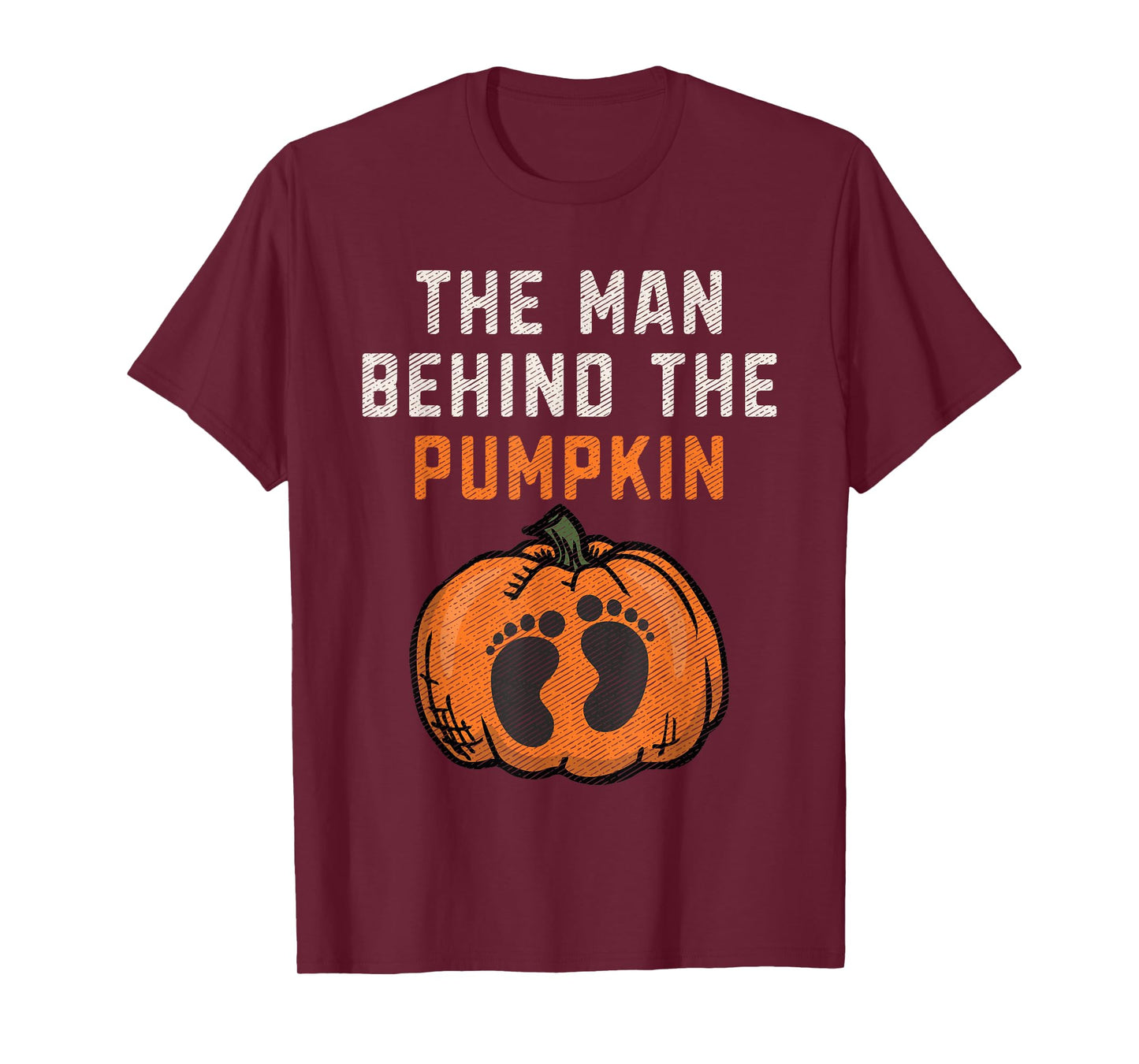 The Man Behind The Pumpkin Dad Halloween Pregnancy Reveal T-Shirt