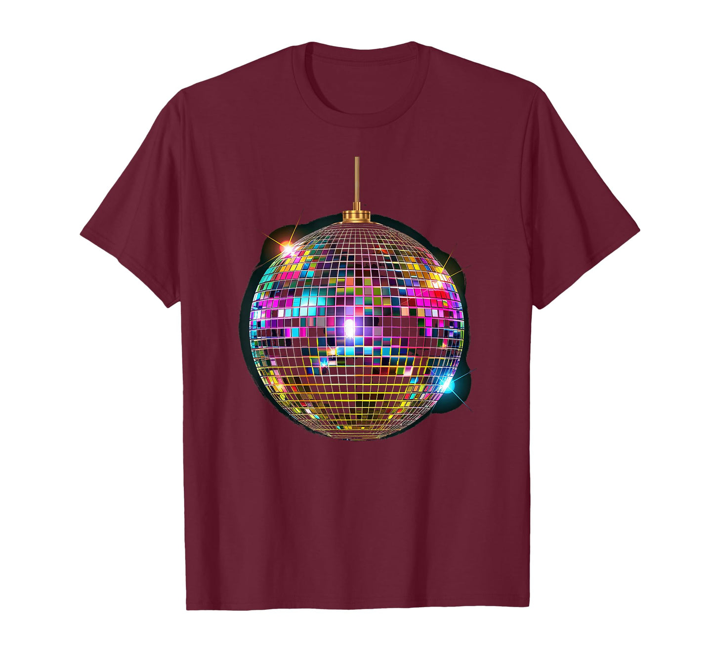 Coloured Disco Ball Vintage Retro House Disco Ball Cool Party T-Shirt