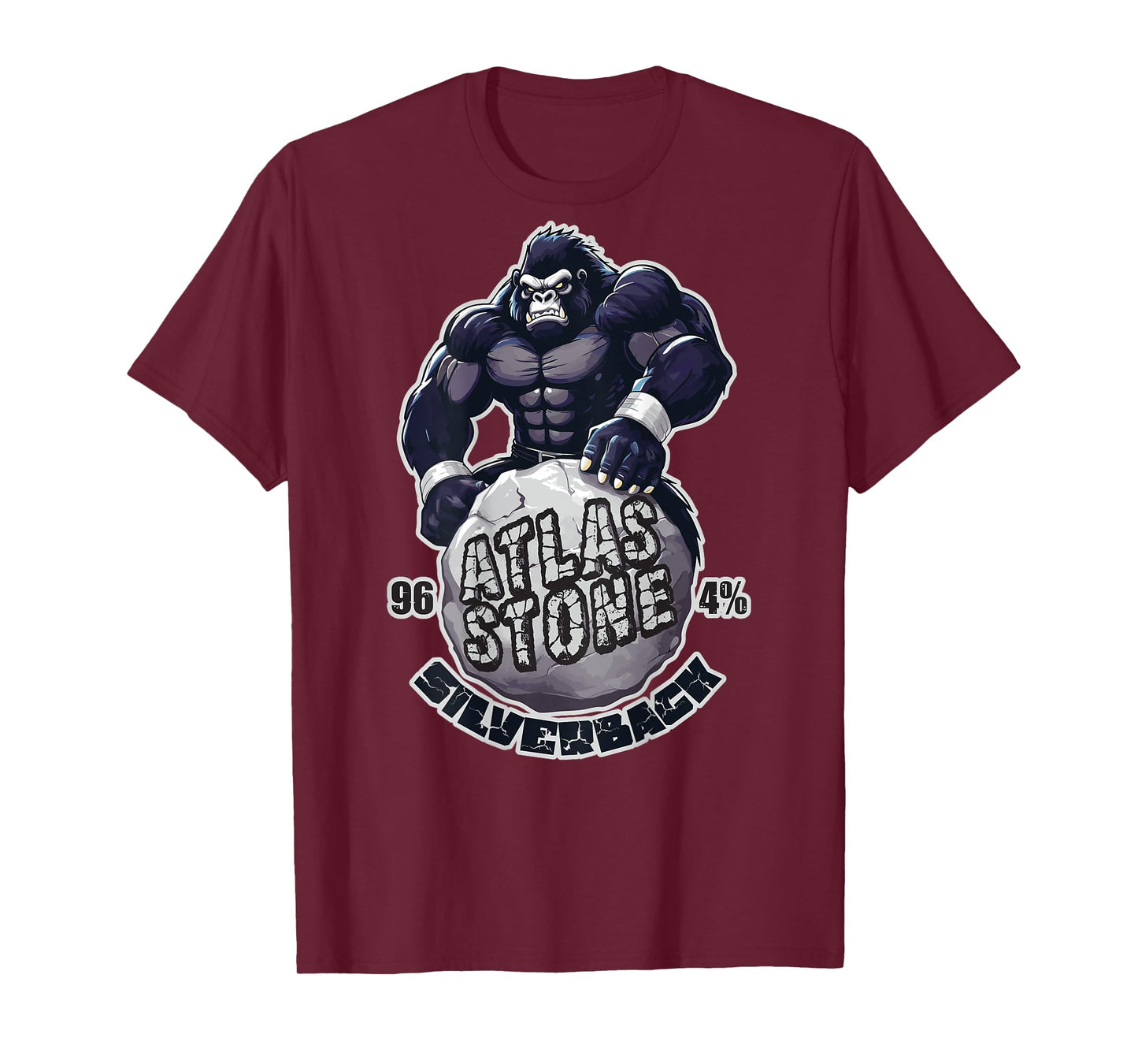 96.4% Silverback Gym, body building, Strongman, Atlas stone T-Shirt