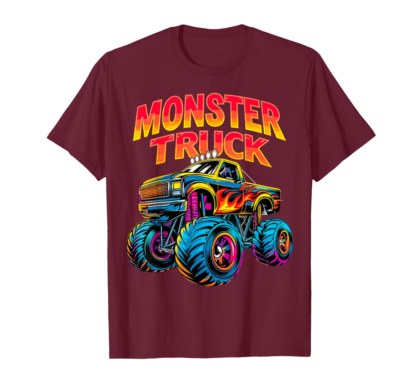Monster Truck Retro Colorful T-Shirt