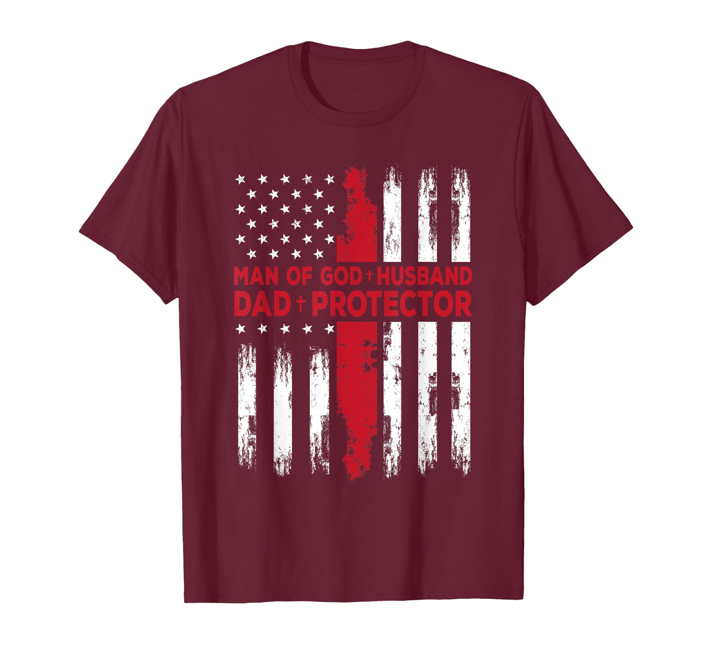 Jesus God Religious Man of God Husband Dad Protector T-Shirt
