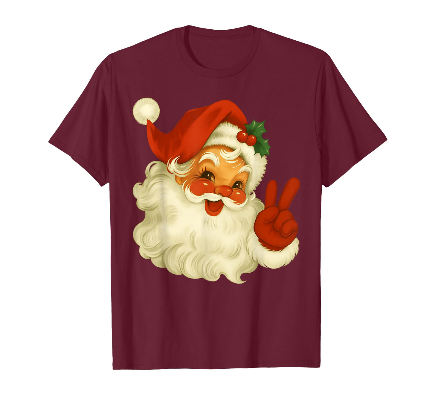 Vintage Retro Cute Santa Claus Christmas Xmas Men Women Kid T-Shirt
