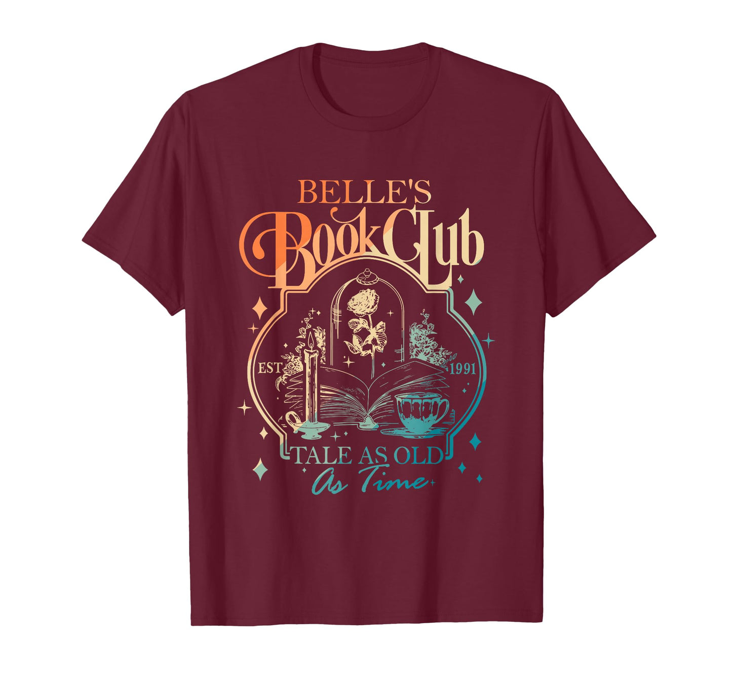 Belle's Book Club Est 1991 Tale As Old As Time Vintage T-Shirt