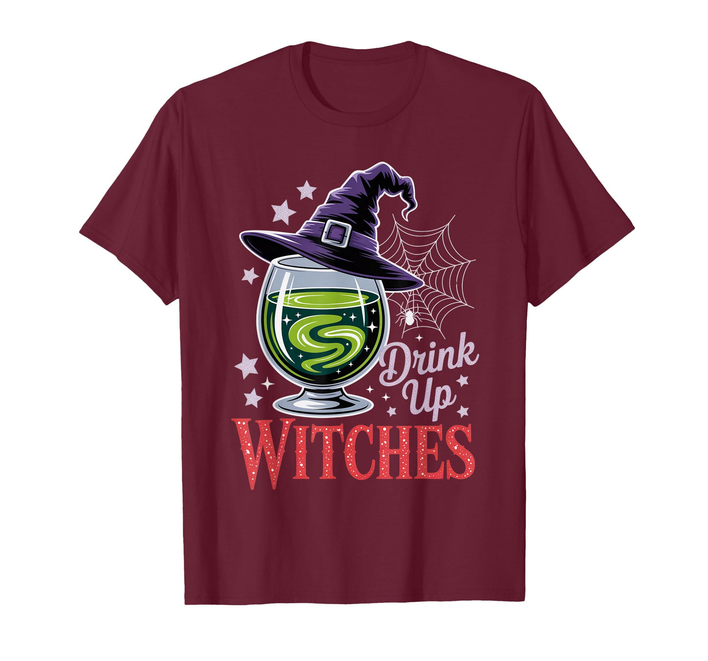 Drink Up Witches Spooky Brew Cauldron Funny Halloween Outfit T-Shirt