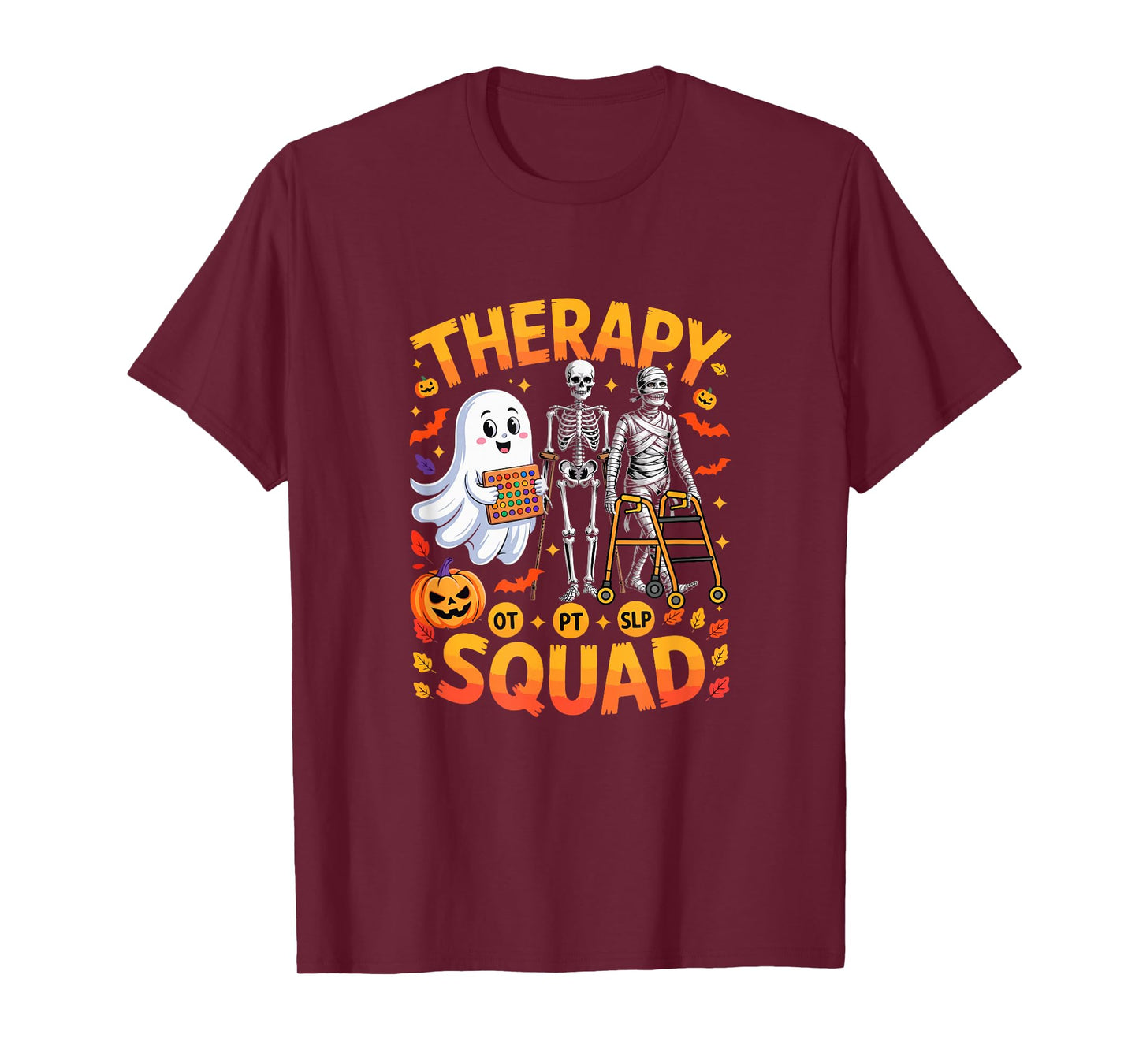 Therapy Squad Halloween Doctor Nurse Boo Horror Skeletons T-Shirt