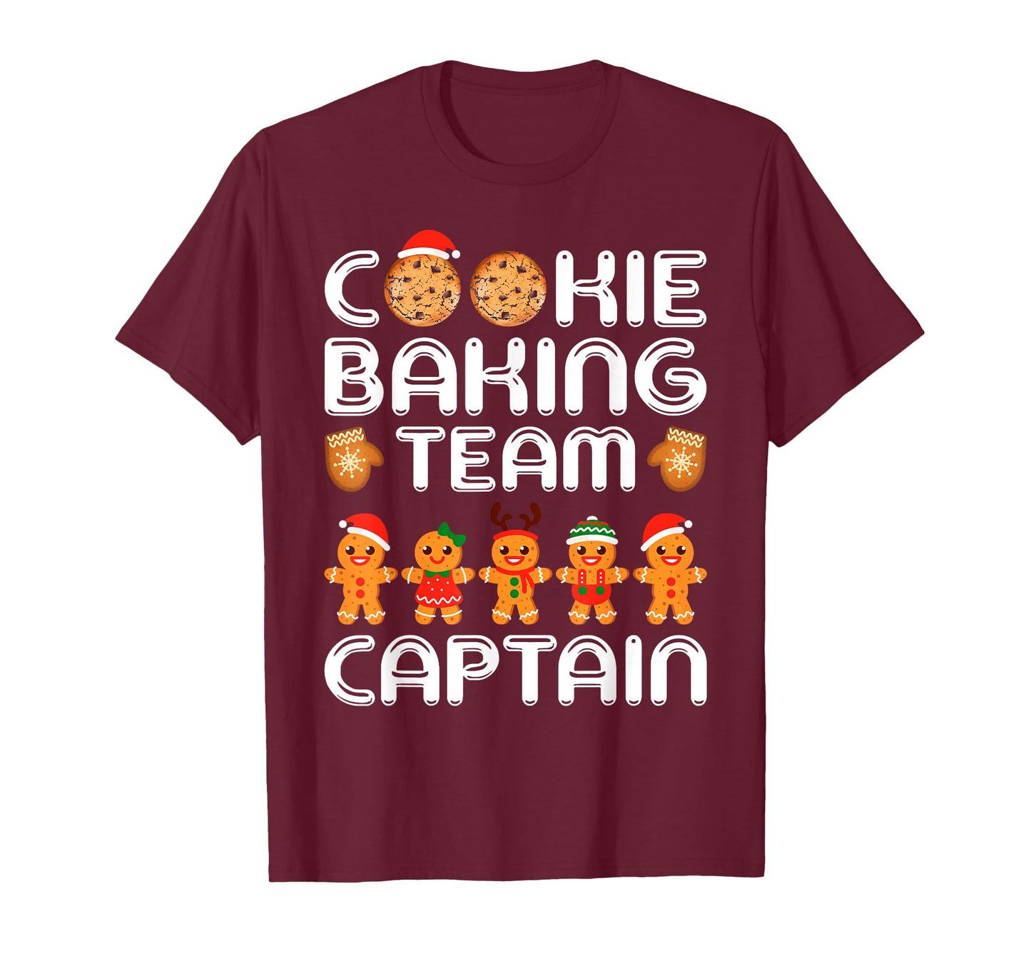 Cookie Baking Team Captain Gingerbread Christmas Pajamas T-Shirt