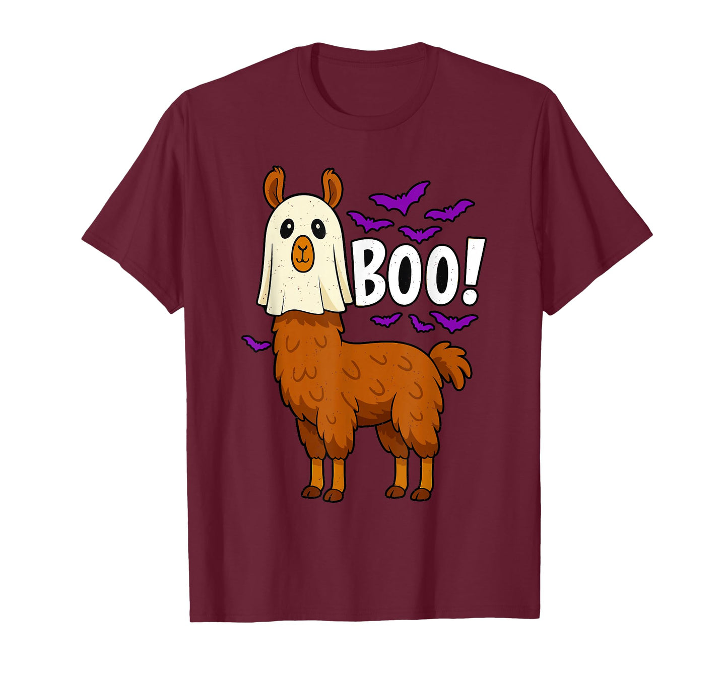 Boo Ghost Llama Halloween Funny Zoo Animal Wildlife Spooky T-Shirt