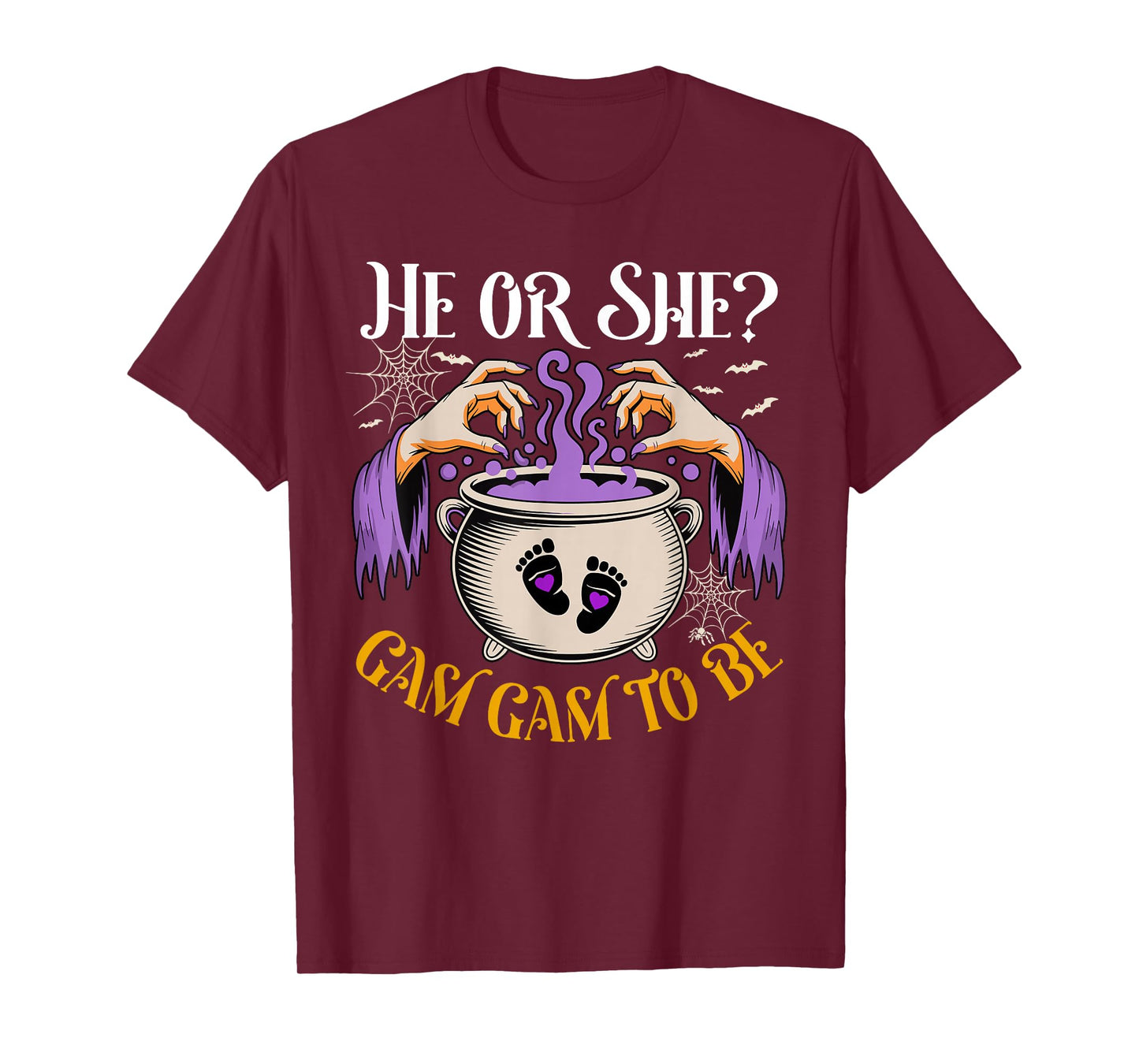 He Or She Gam Gam to Be Baby Reveal Halloween Costume T-Shirt