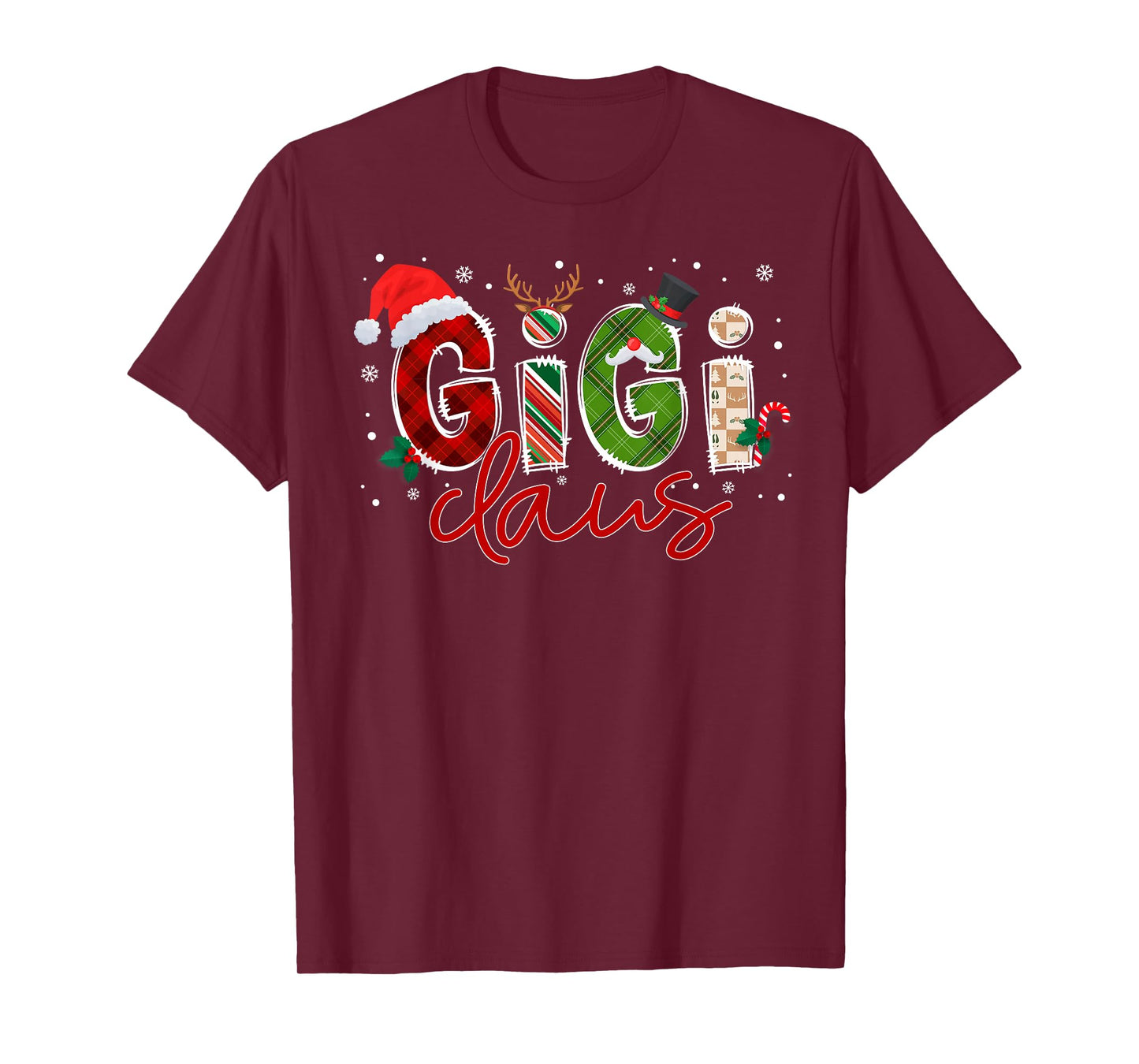 Gigi Claus Santa Claus Family Matching Christmas Pajama T-Shirt