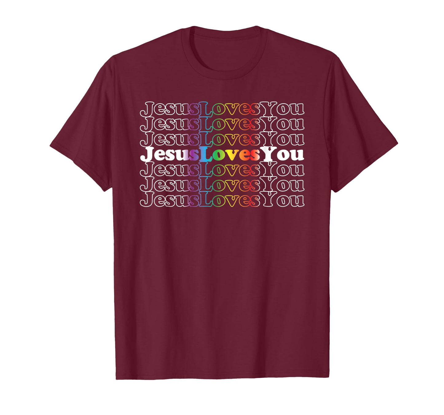 Jesus Loves You LGBT Rainbow Christians Pride T-Shirt