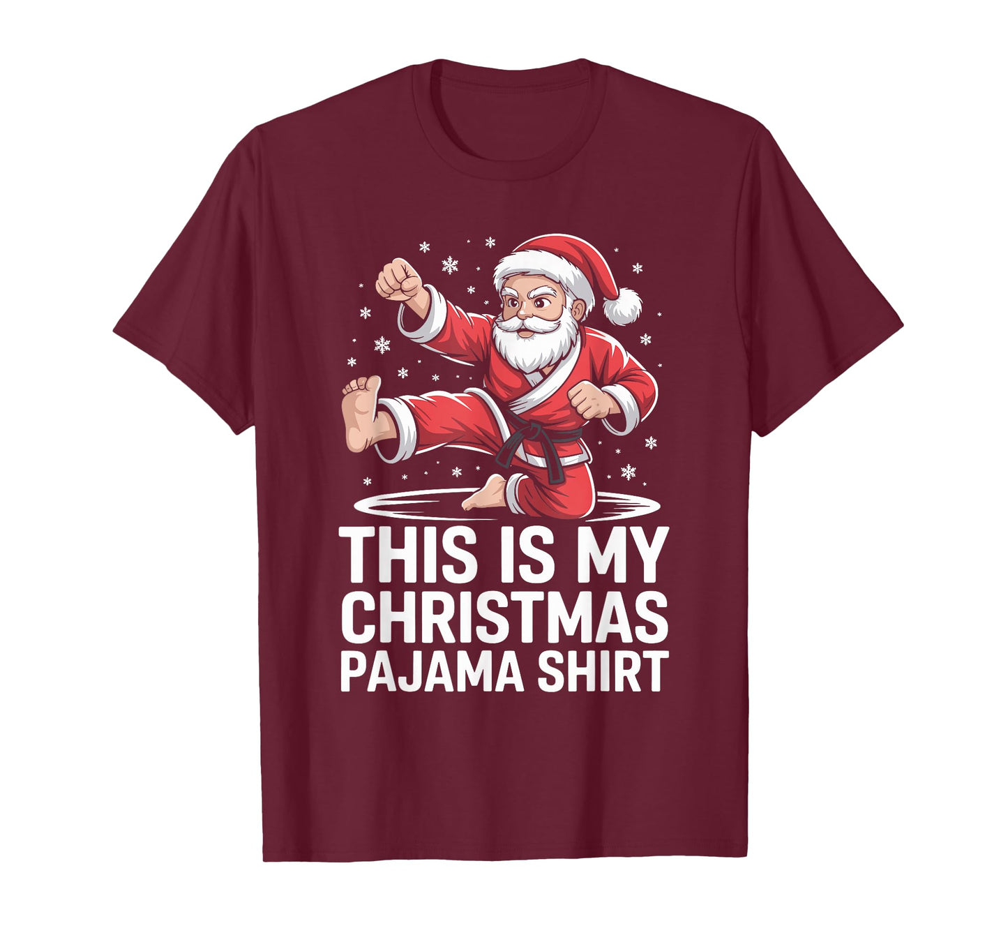 Funny Santa Claus Karate Christmas Martial Arts for Men T-Shirt