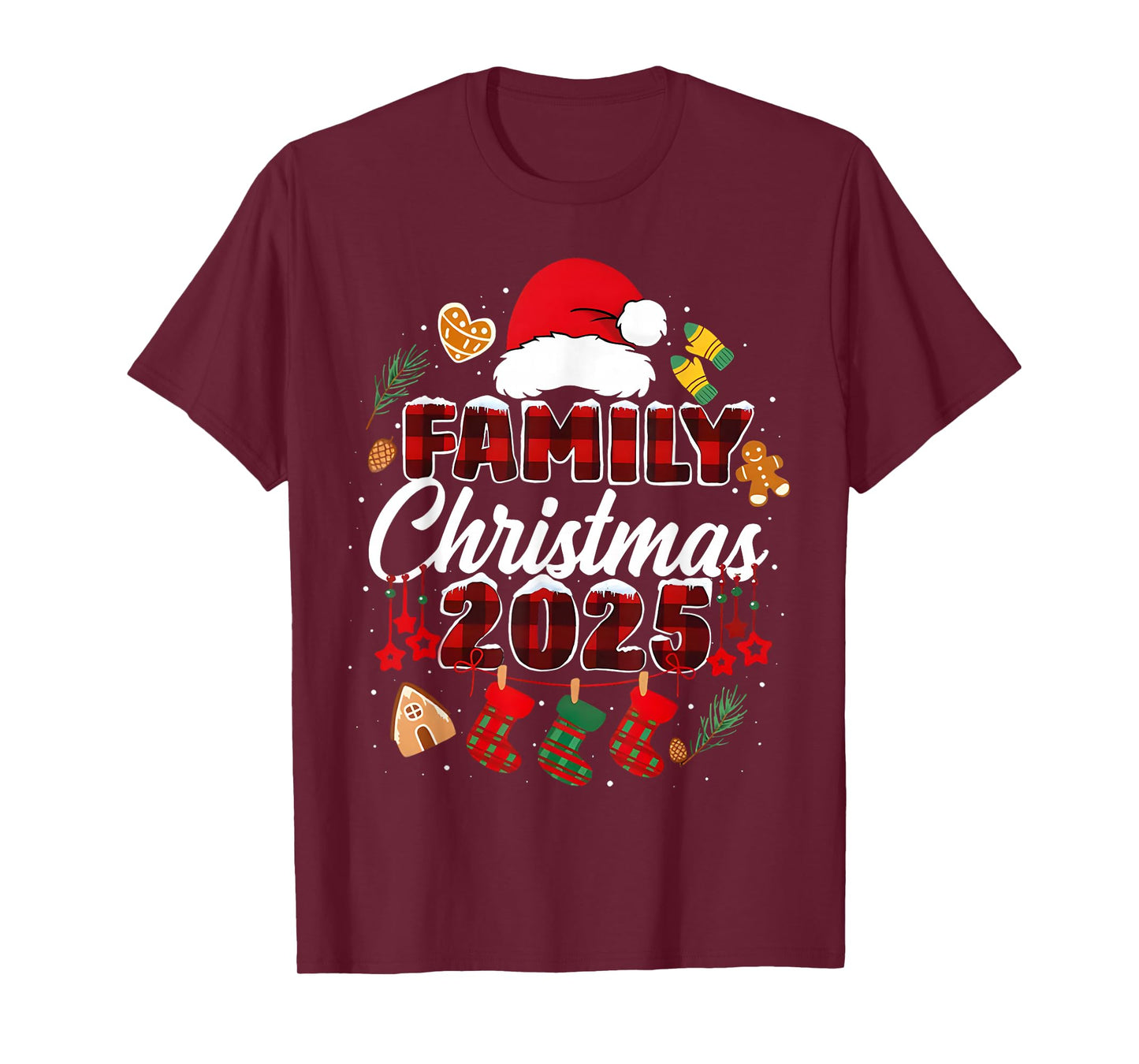 Family Christmas 2025 Matching Outfit Xmas Squad Santa T-Shirt