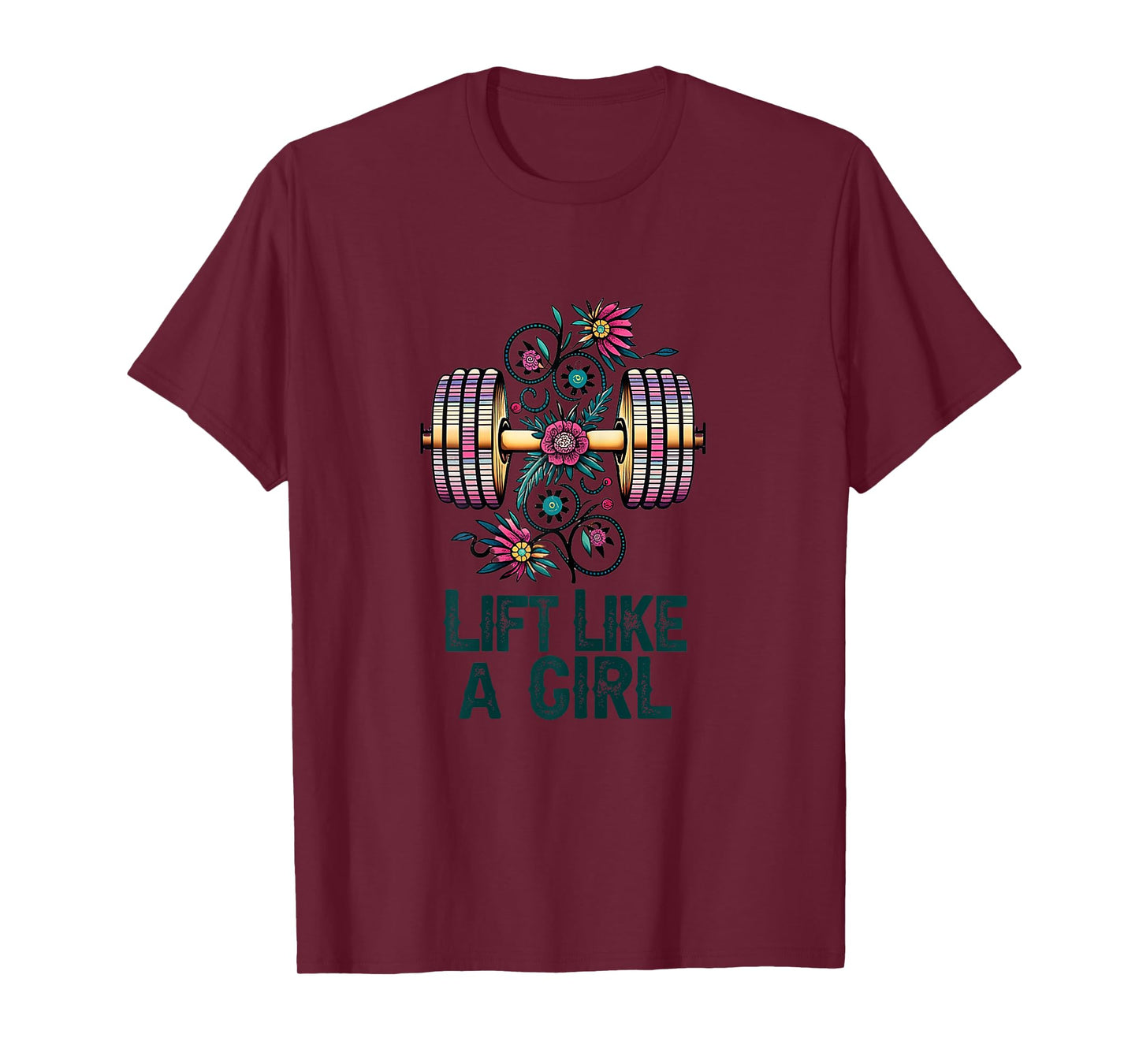 Womens Lift like A Girl Weightlifting T-Shirt