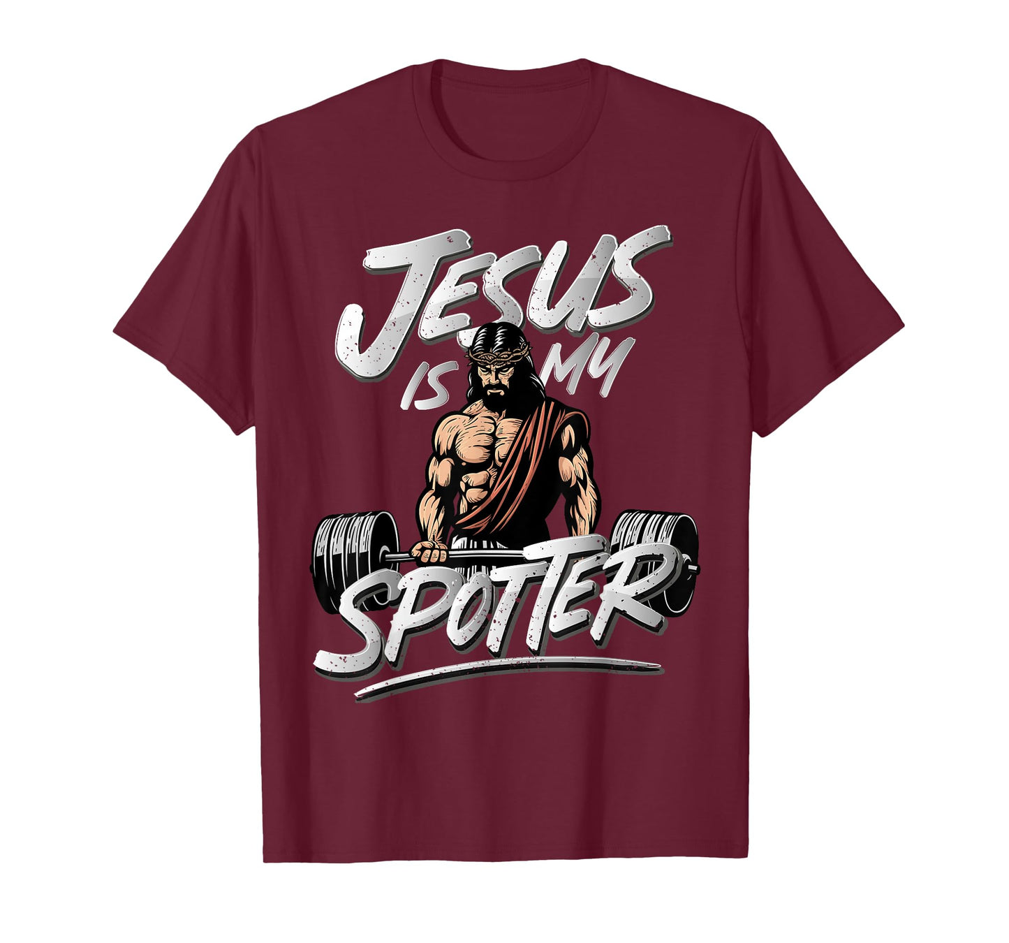 Jesus Is My Spotter - Epic Christian Gym T-Shirt