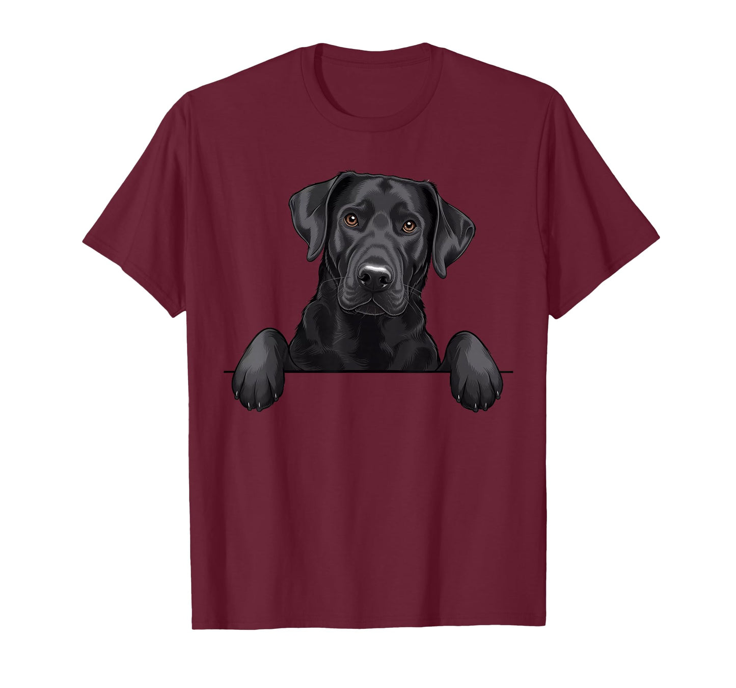 Cute Black Labrador Peeking Pocket Puppy Funny Lab Dog Lover T-Shirt