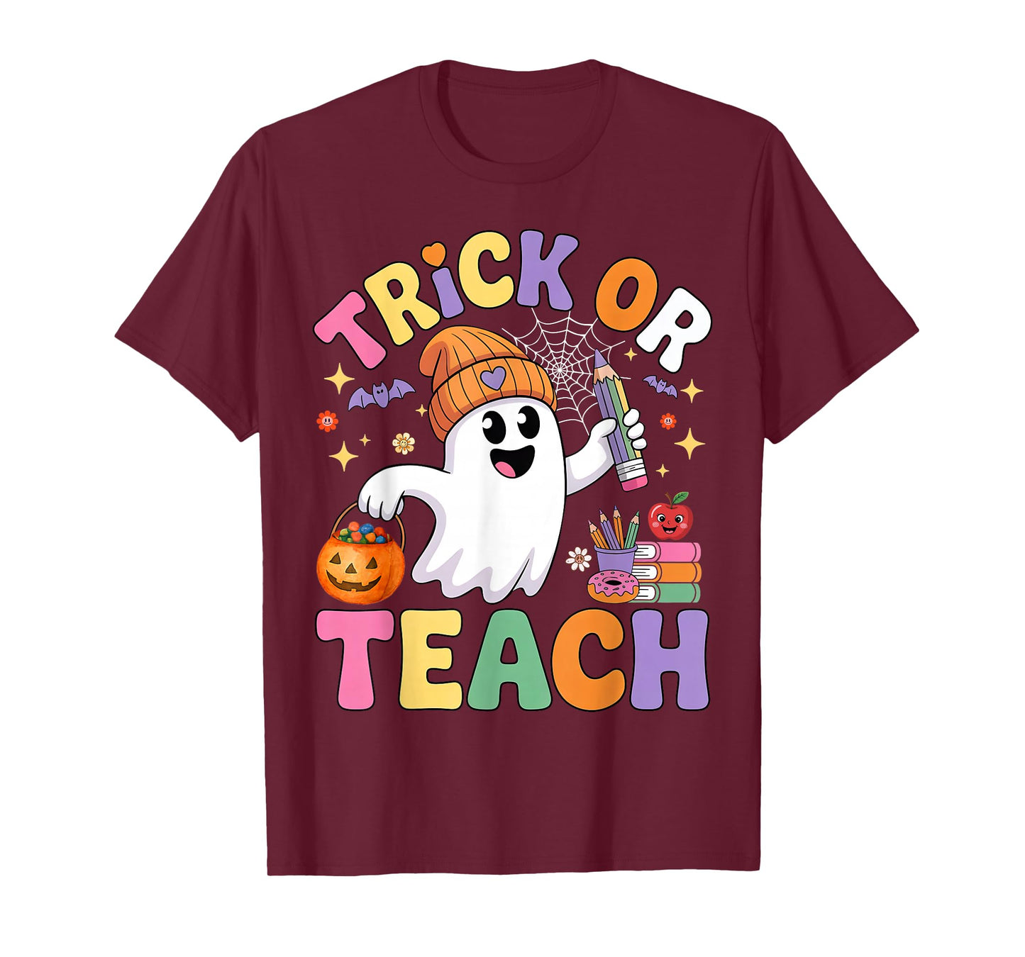 Trick or Teach Halloween Funny Teacher Halloween Costumes T-Shirt