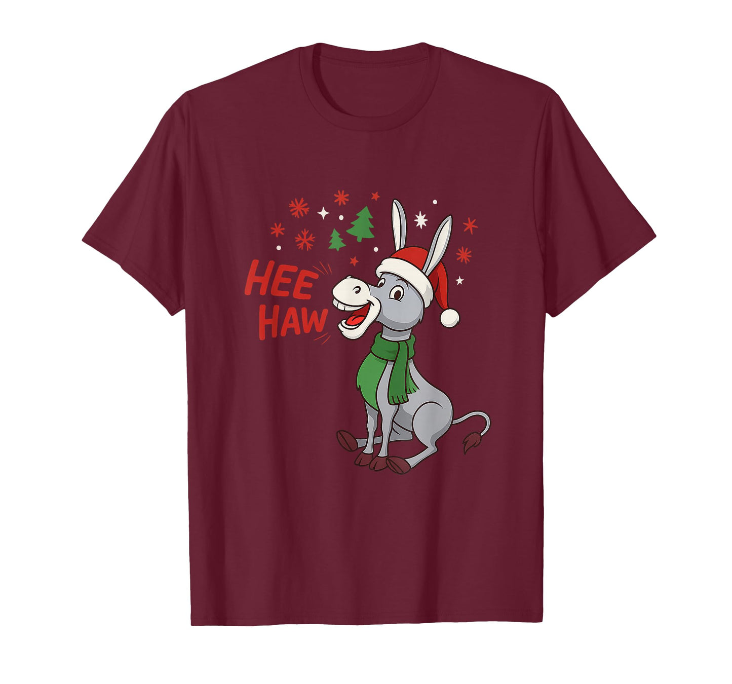 HEE Haw Donkey Funny Christmas Donkey Laughs T-Shirt