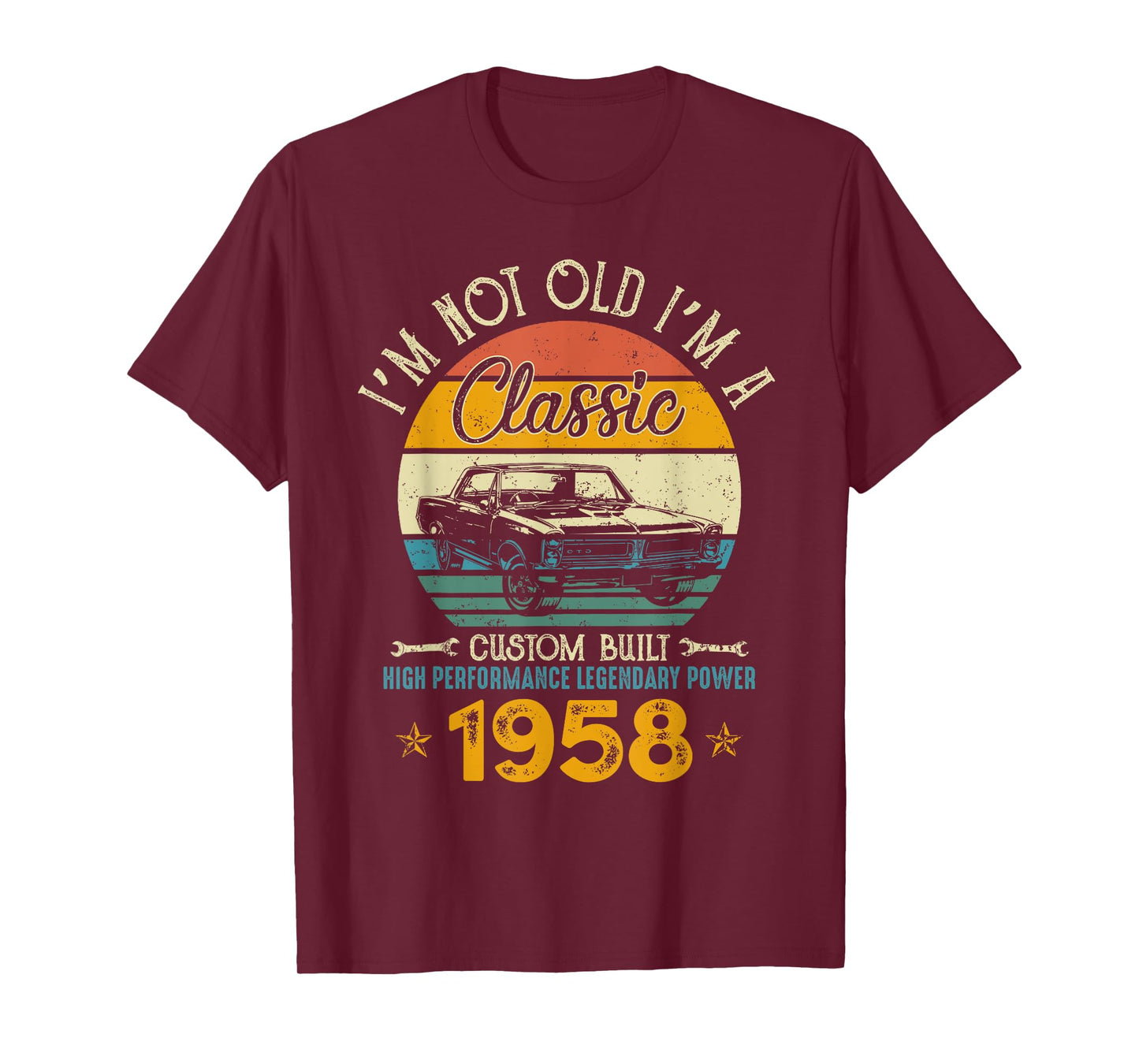 I'm Not Old I'm 1958 Classic Custom Built Legendary Birthday T-Shirt