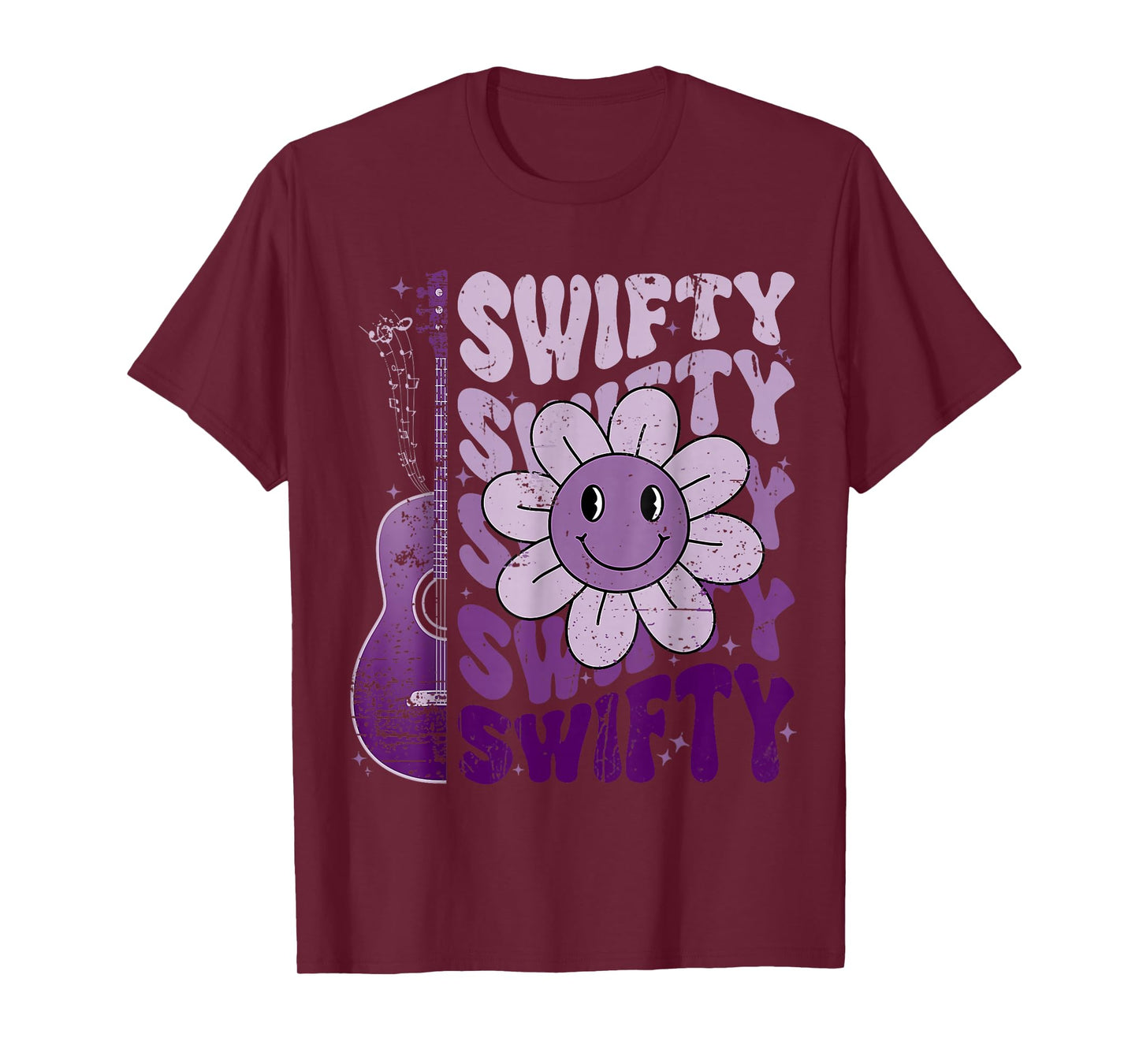 Retro-Swifty First Name Personalized Groovy Unisex T-Shirt, Black, Small, Short Sleeve, Cotton Blend, Polyester Blend, Crew Neck, Letter Print, Lightweight, All Seasons, Pull On, 1 Count