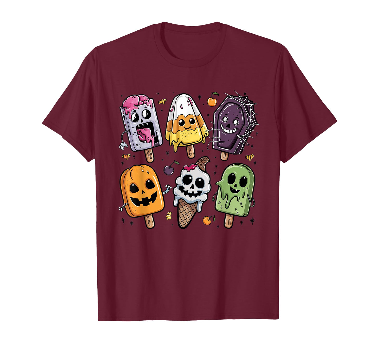 Funny Popsicle Summer Horror Halloween Ice Cream Summerween T-Shirt
