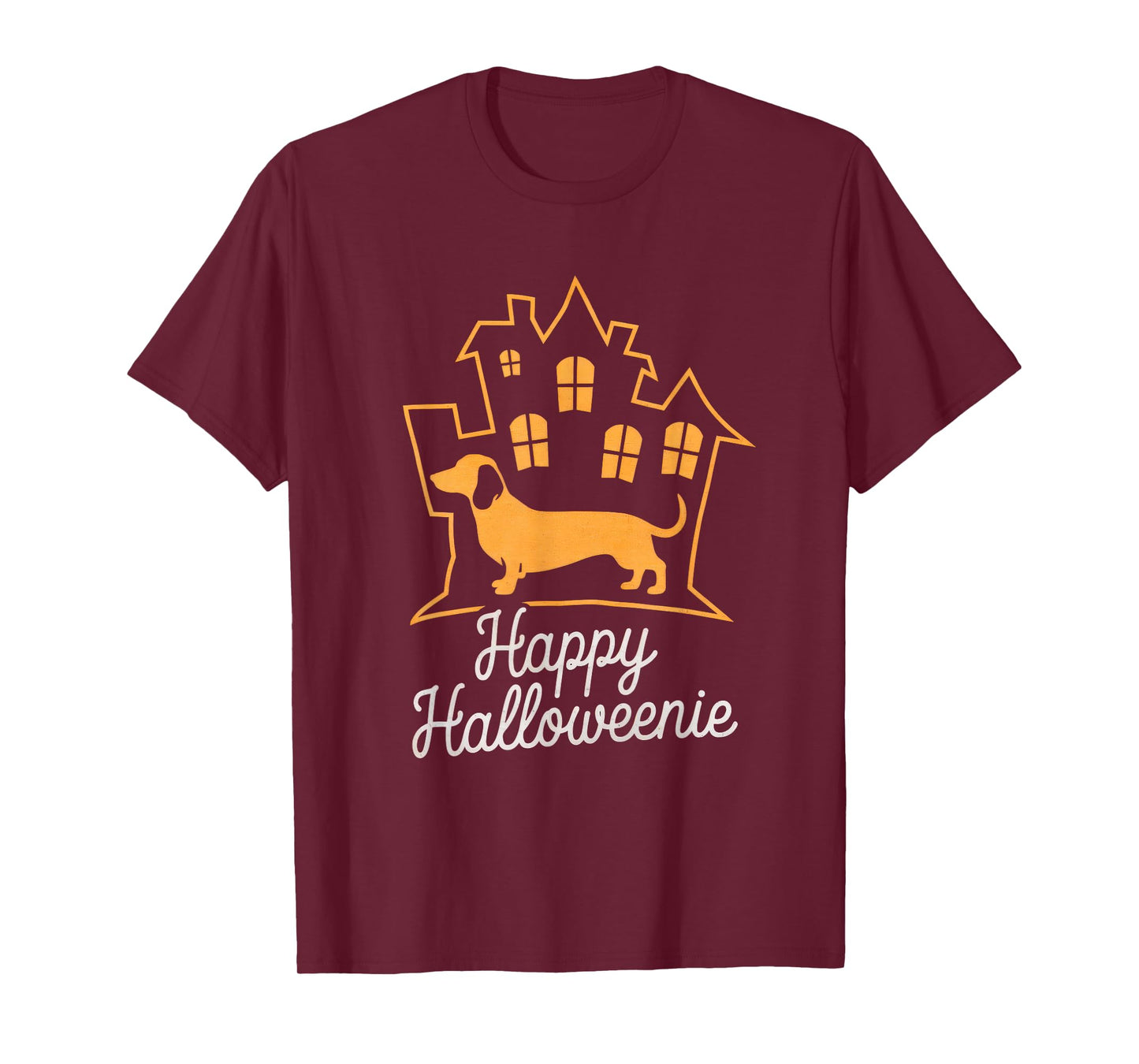 Happy Halloweenie Tshirt Women Men Wiener Monster Party T-Shirt