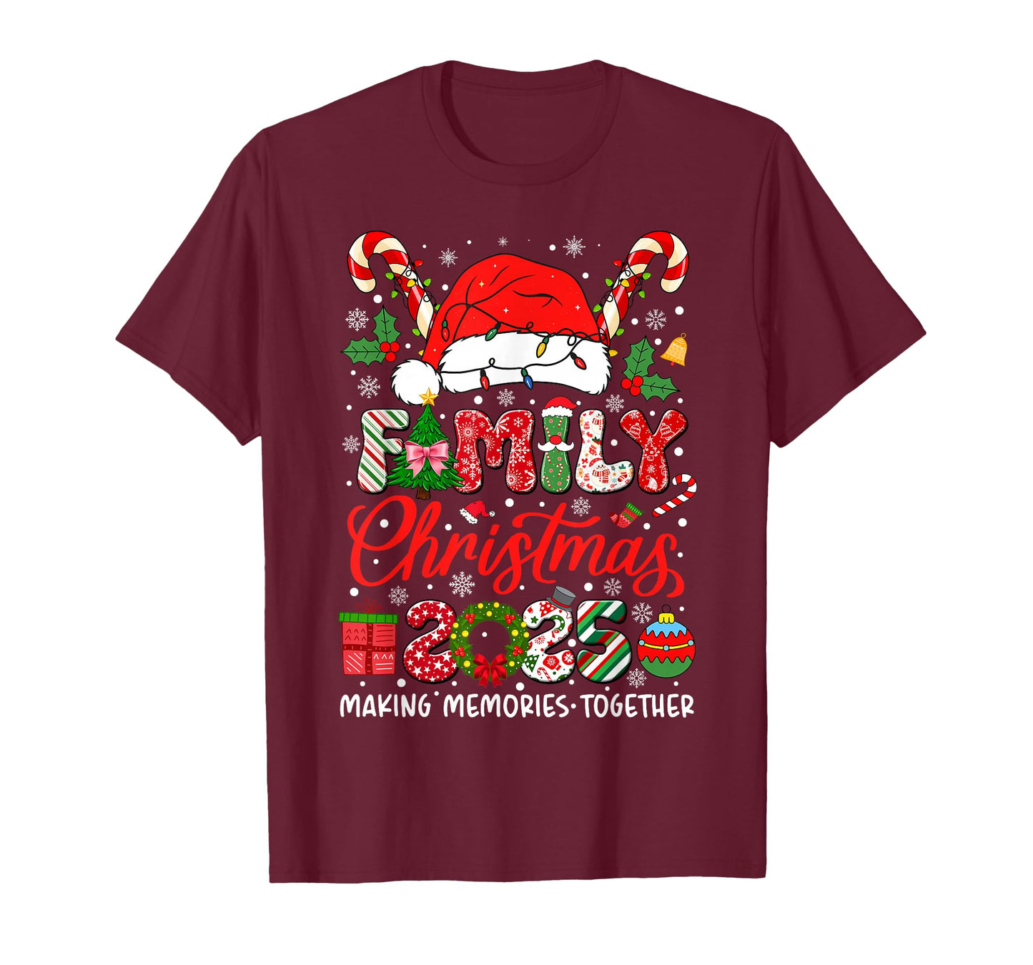 Family Christmas 2025 Matching Outfit Xmas Squad Santa T-Shirt
