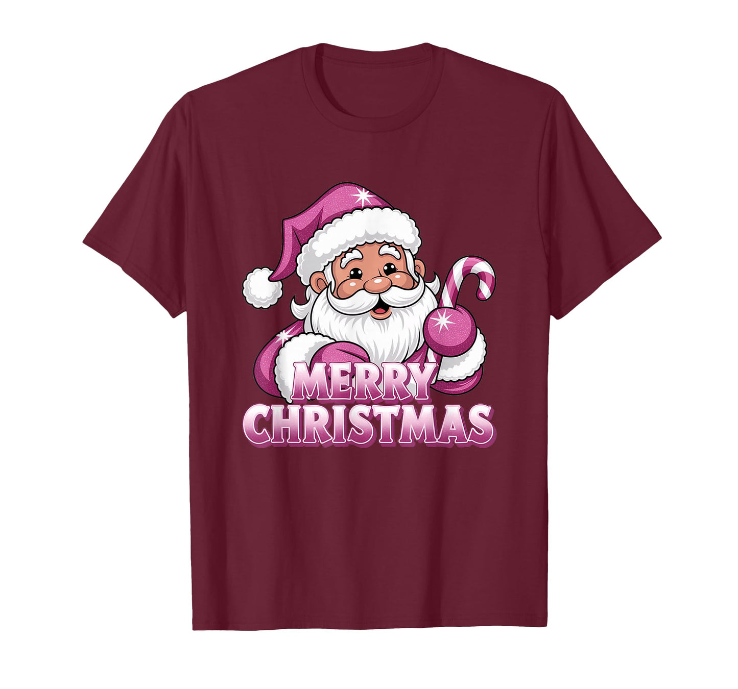 Merry Christmas Santa Candy Cane Fun T-Shirt