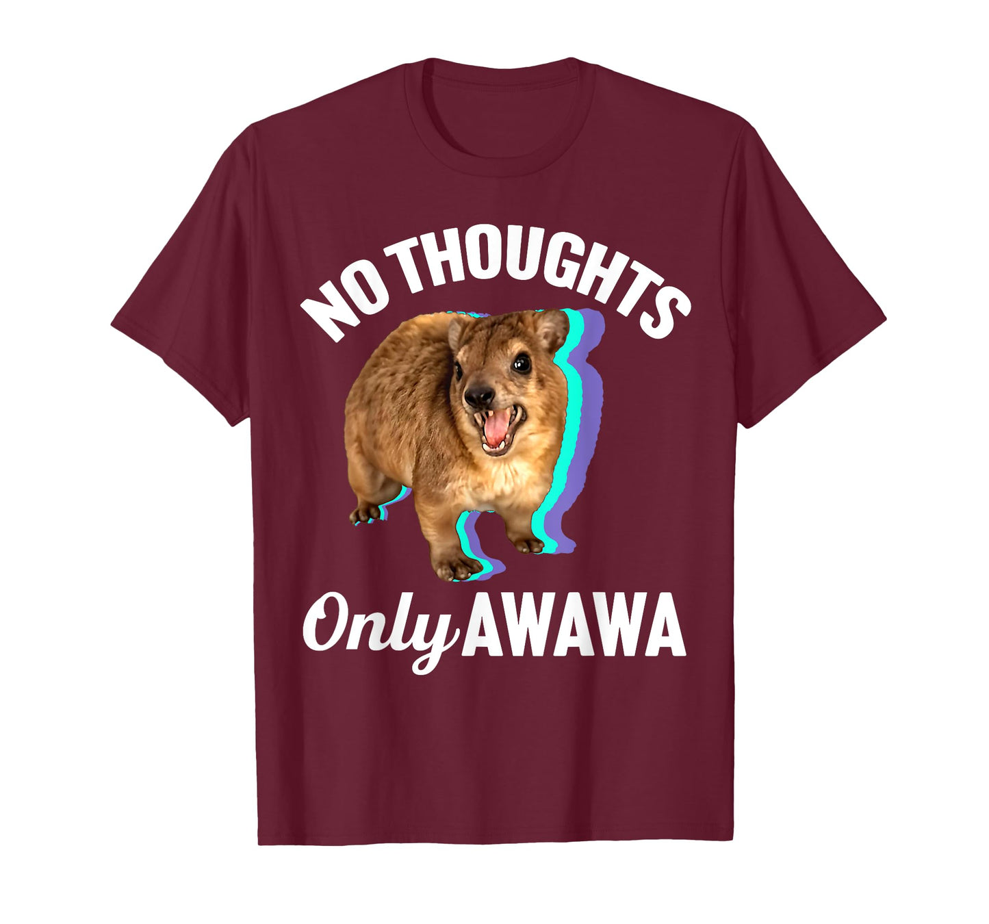 No Thoughts Only Awawa - Angry Screaming Hyrax Meme T-Shirt