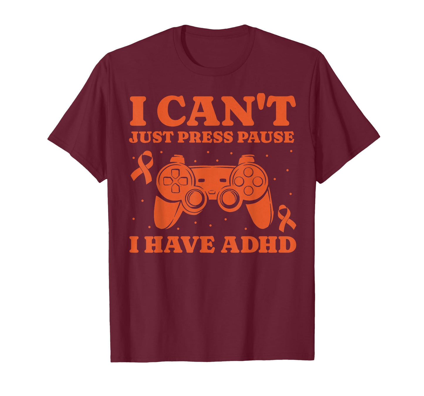 Can't Just Pause Gamer ADHD Awareness Kids Boys Video Gaming T-Shirt