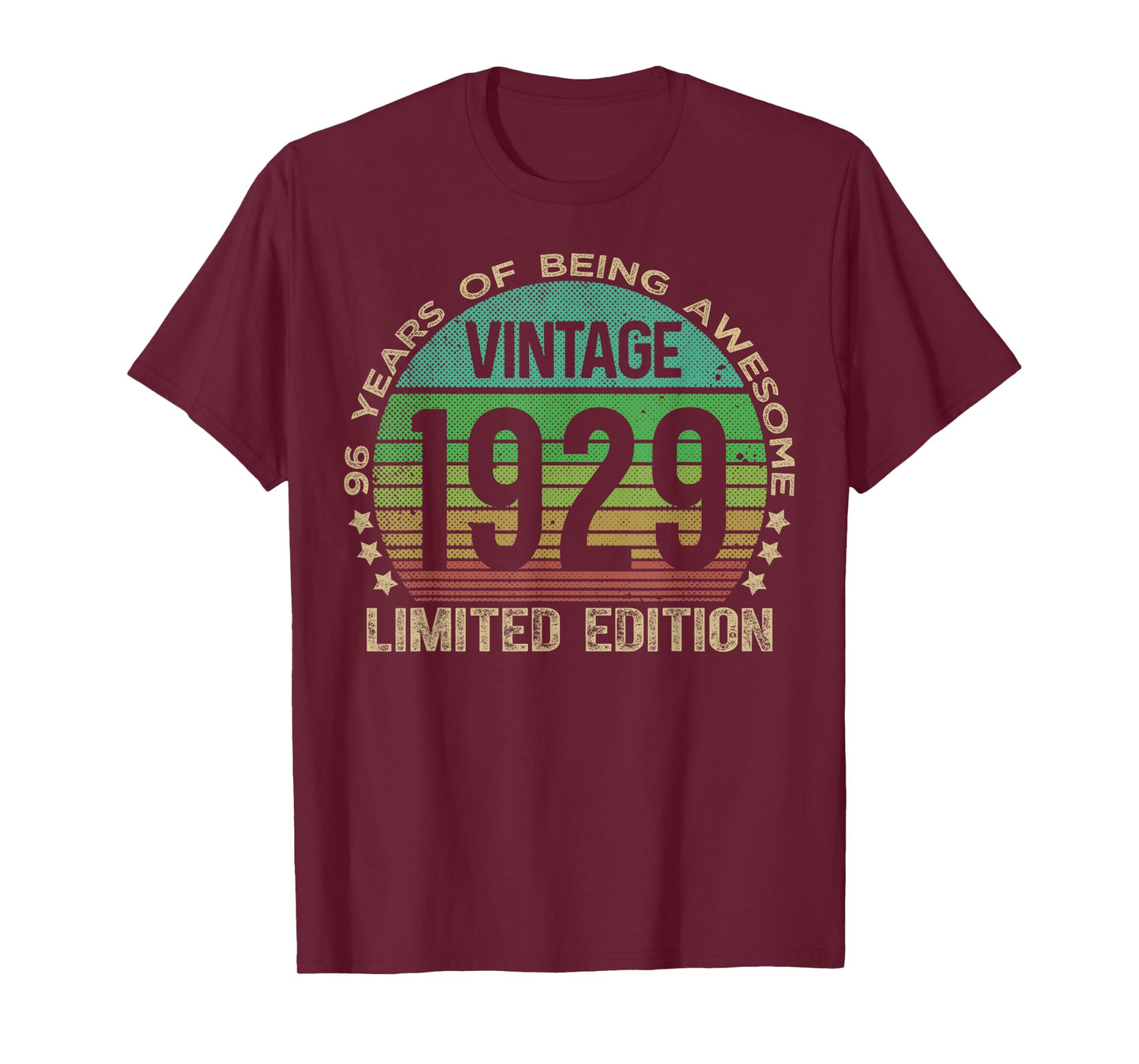 96 Year Old Gifts Vintage 1929 Limited Edition 96th Birthday T-Shirt