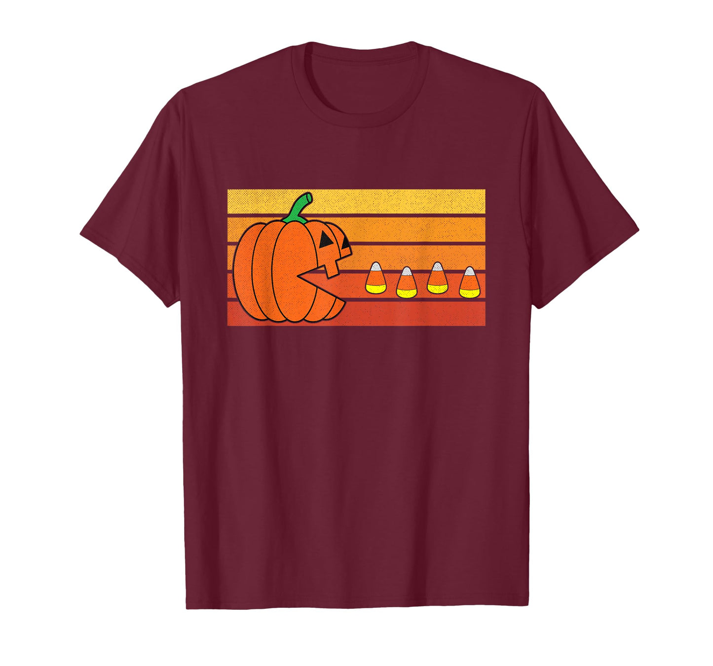 Pumpkin Eating Candy Corn Funny Candy Costume Halloween T-Shirt