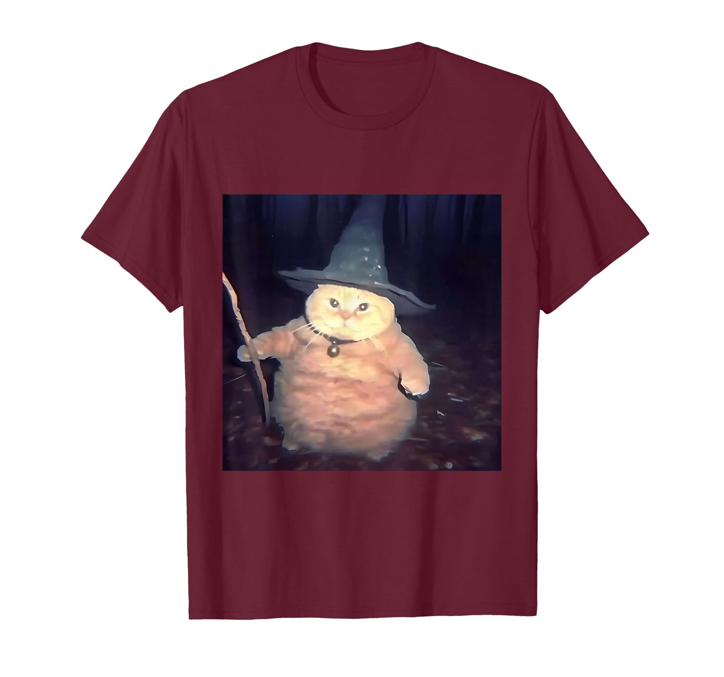 Cheeseball The Wizard Cat Vintage 90s Orange Cat Witch Cat T-Shirt