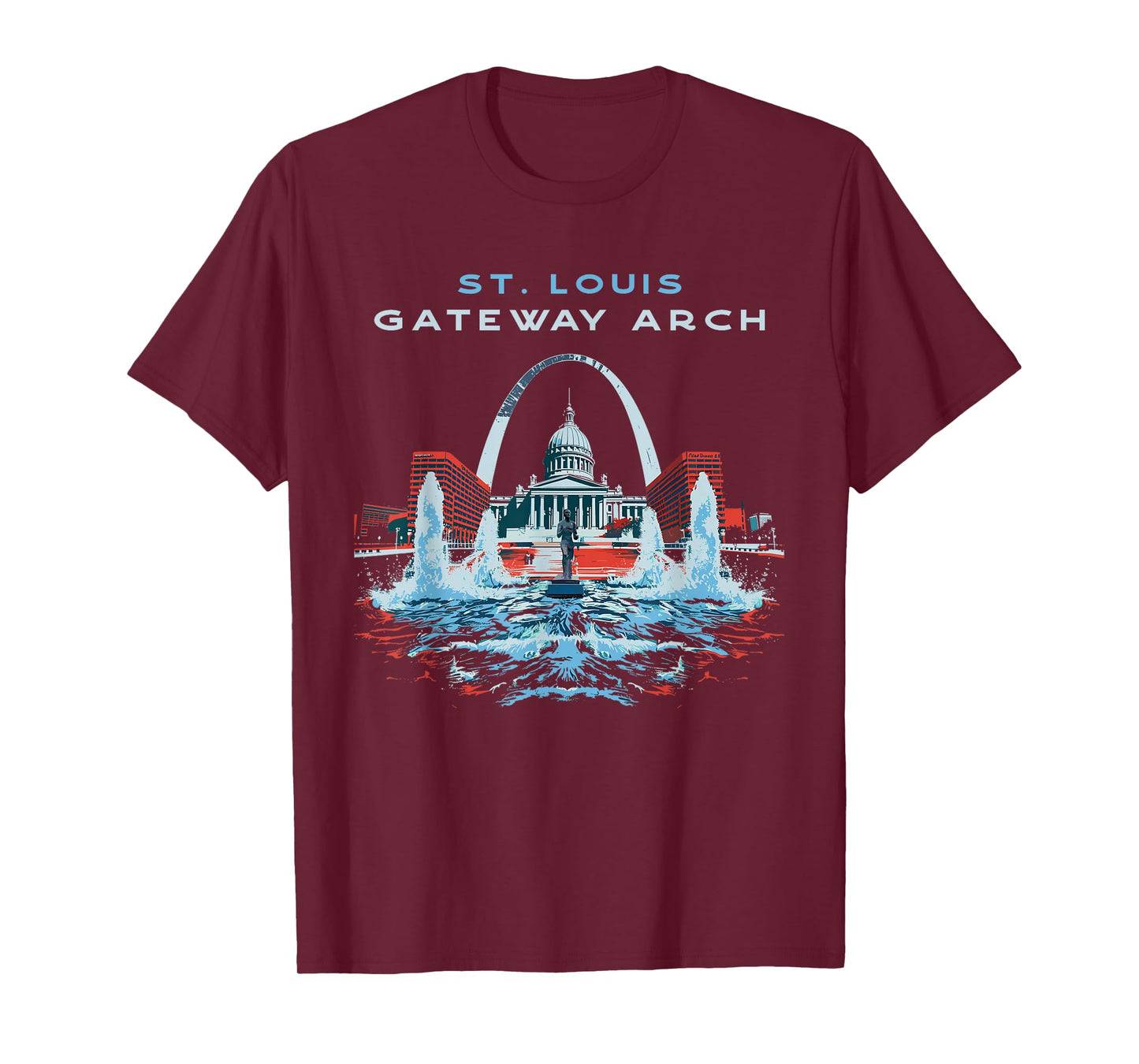 St. Louis Gateway Arch Missouri Retro Vintage T-Shirt