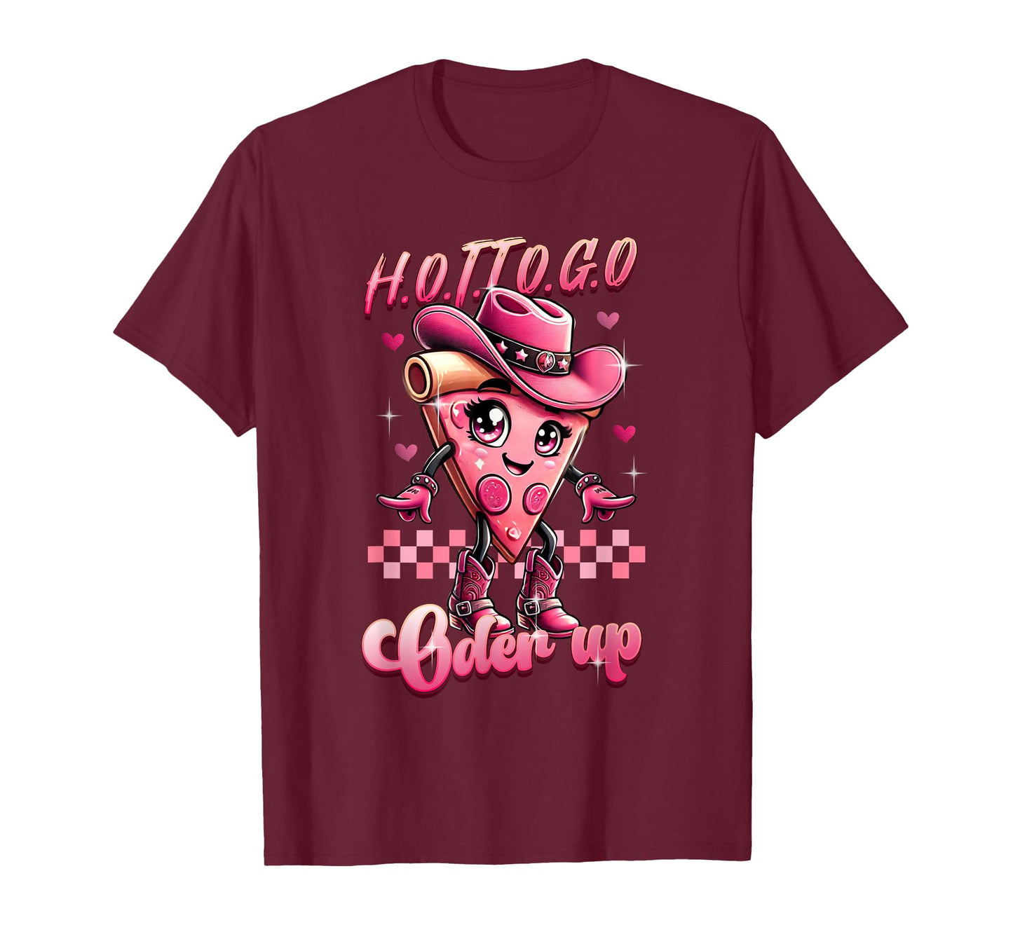 Retro Hot-To-Go Cute Pizza Cartoon Vintage Aesthetic T-Shirt