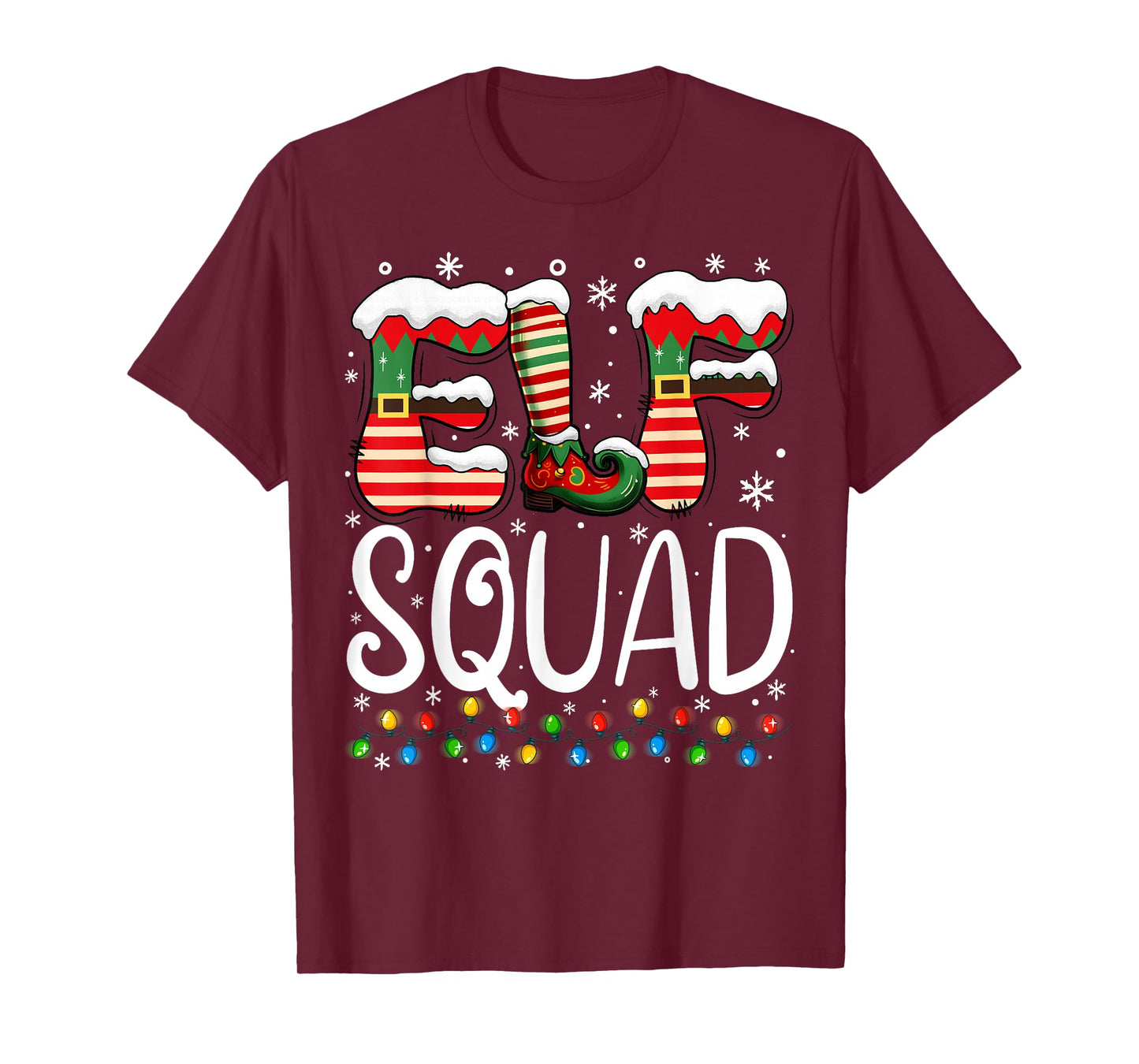 Elf Family Christmas Matching Pajamas Xmas Elf Squad T-Shirt