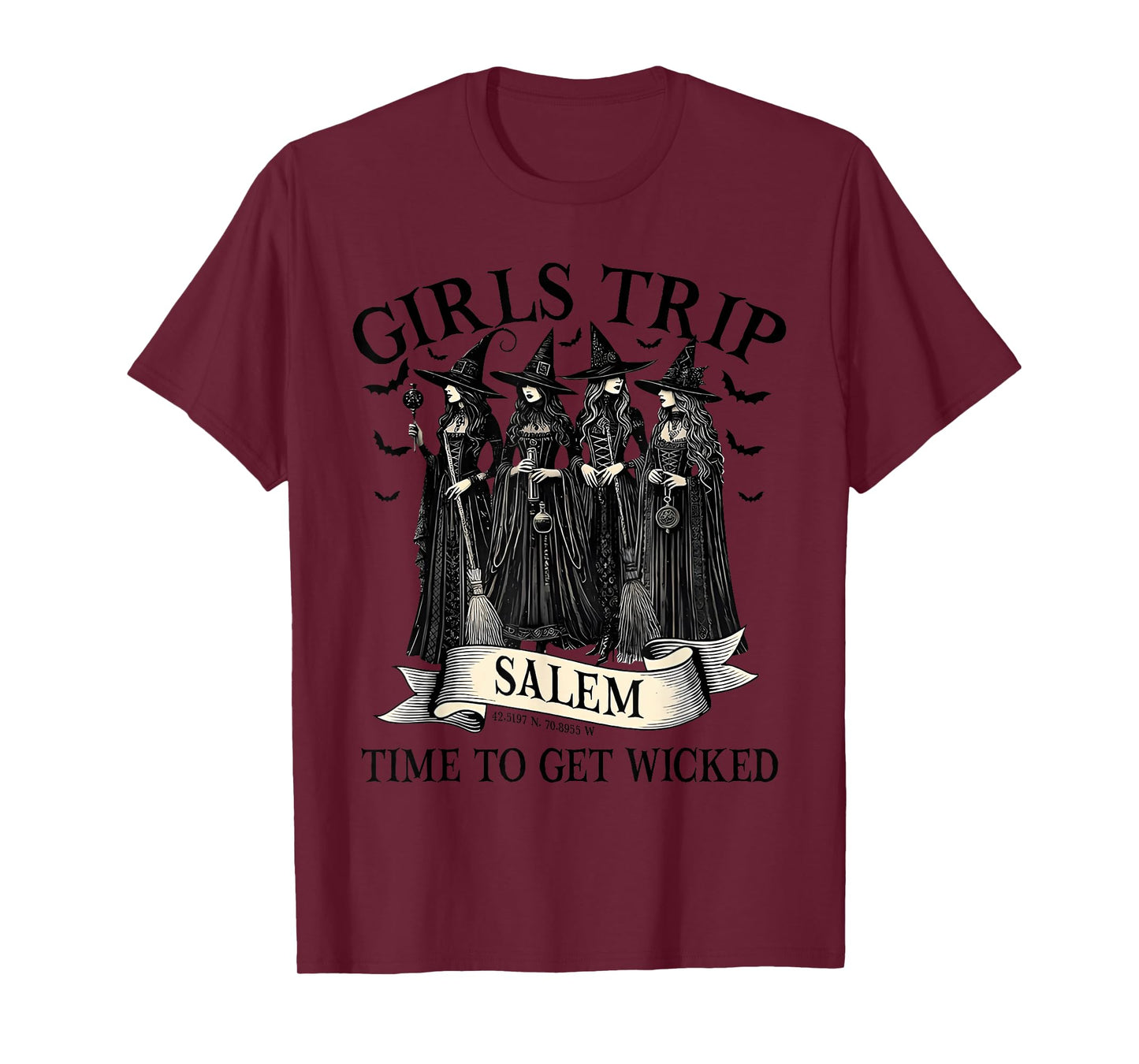 Salem Witches Vintage Gothic Halloween Costume T-Shirt