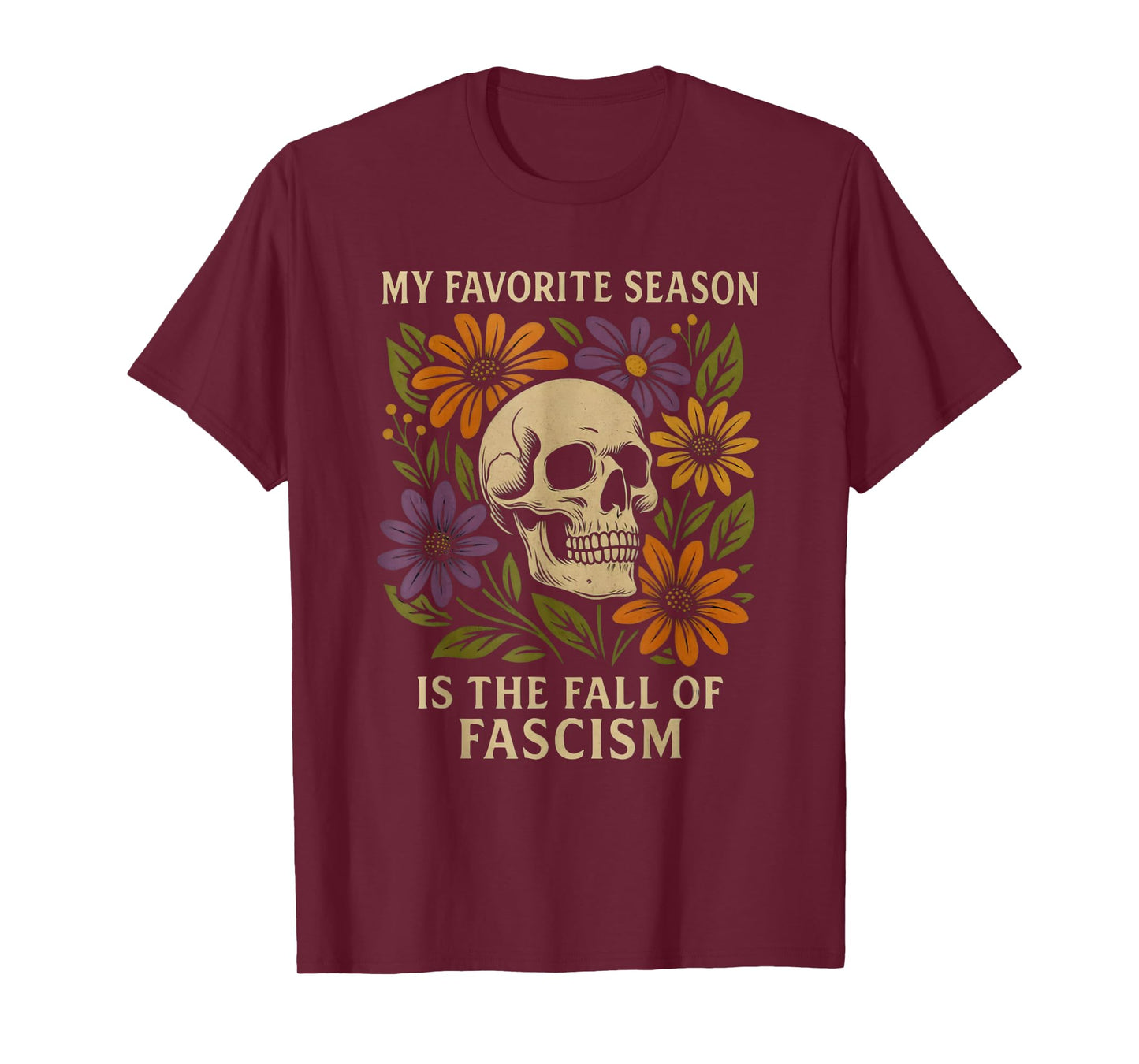 Vintage My Favorite Season is The Fall of Fascism Halloween T-Shirt