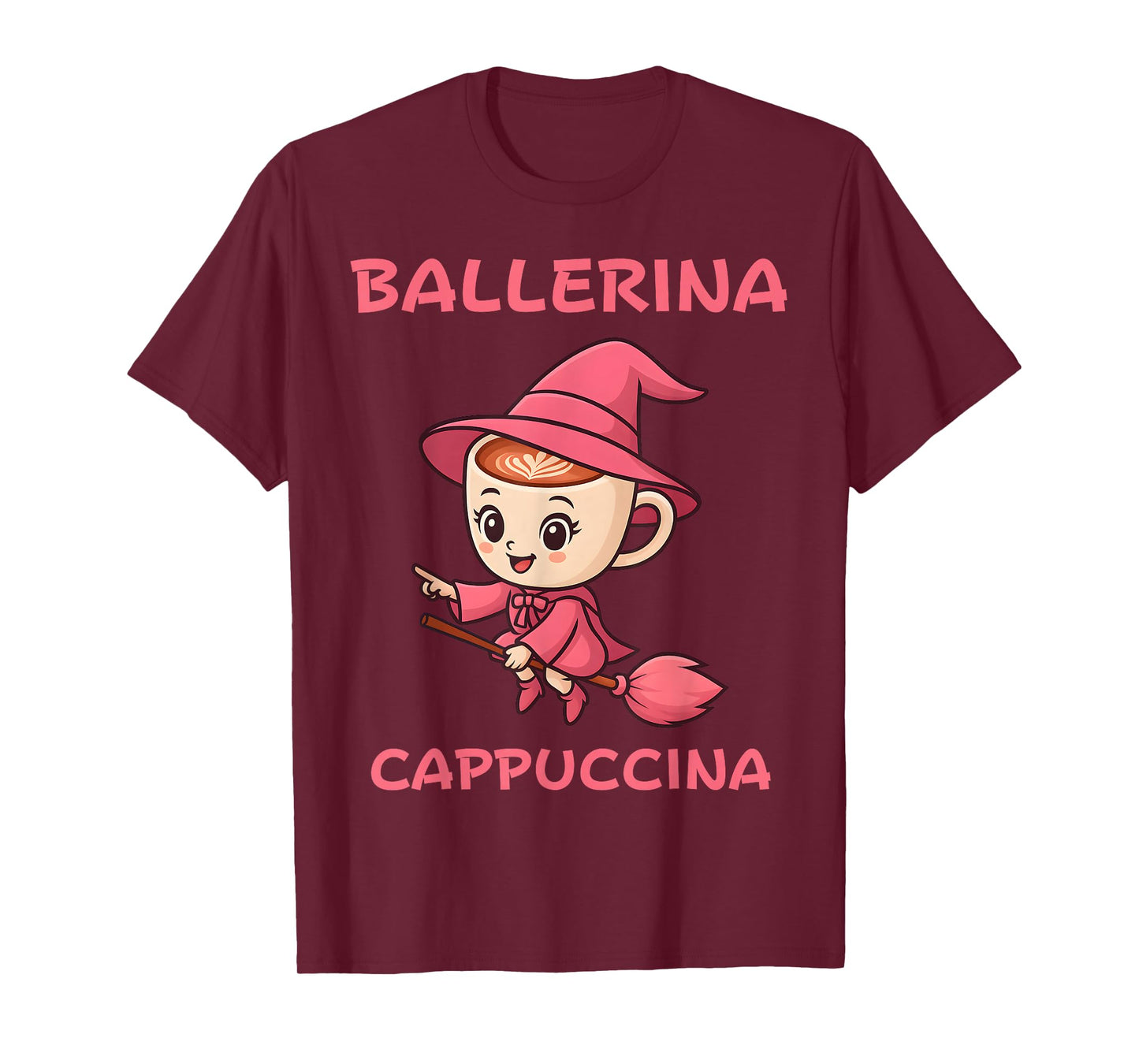 Ballerina Cappuccino Italian Brainrot Meme Witch Kids Girls T-Shirt