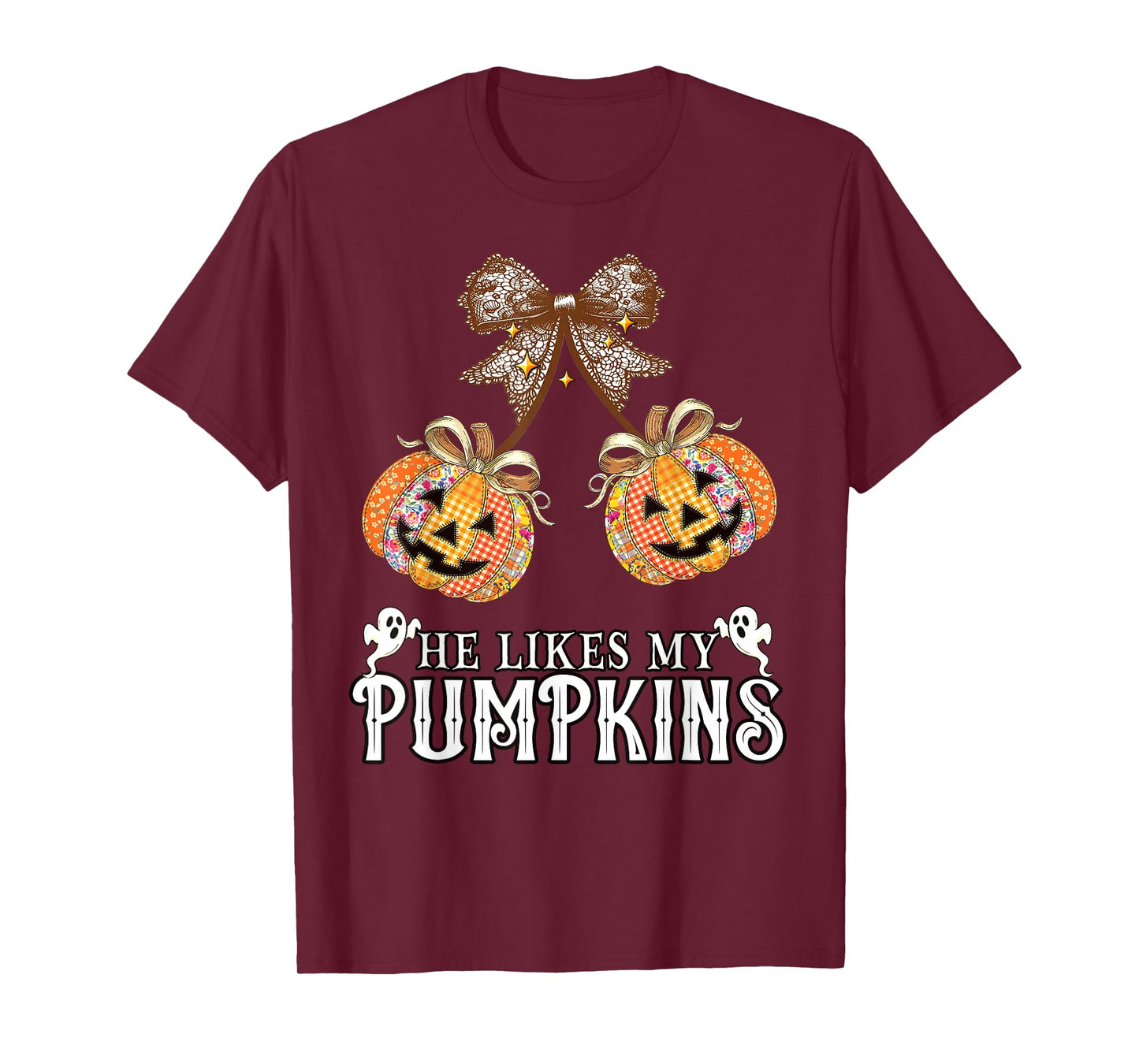 He Likes My Pumpkins I Like His Broomstick Couples Halloween T-Shirt