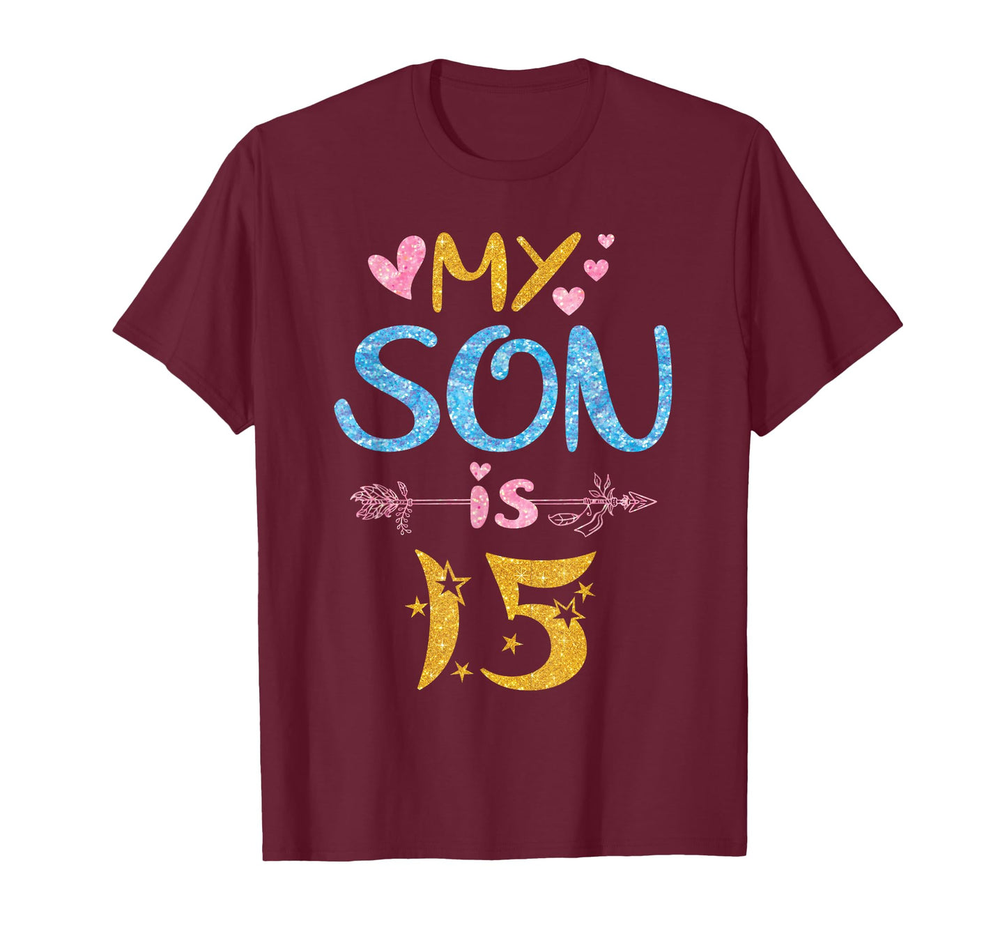 Mother Father Mom Dad Happy Birthday My Son Is 15 Years Old T-Shirt