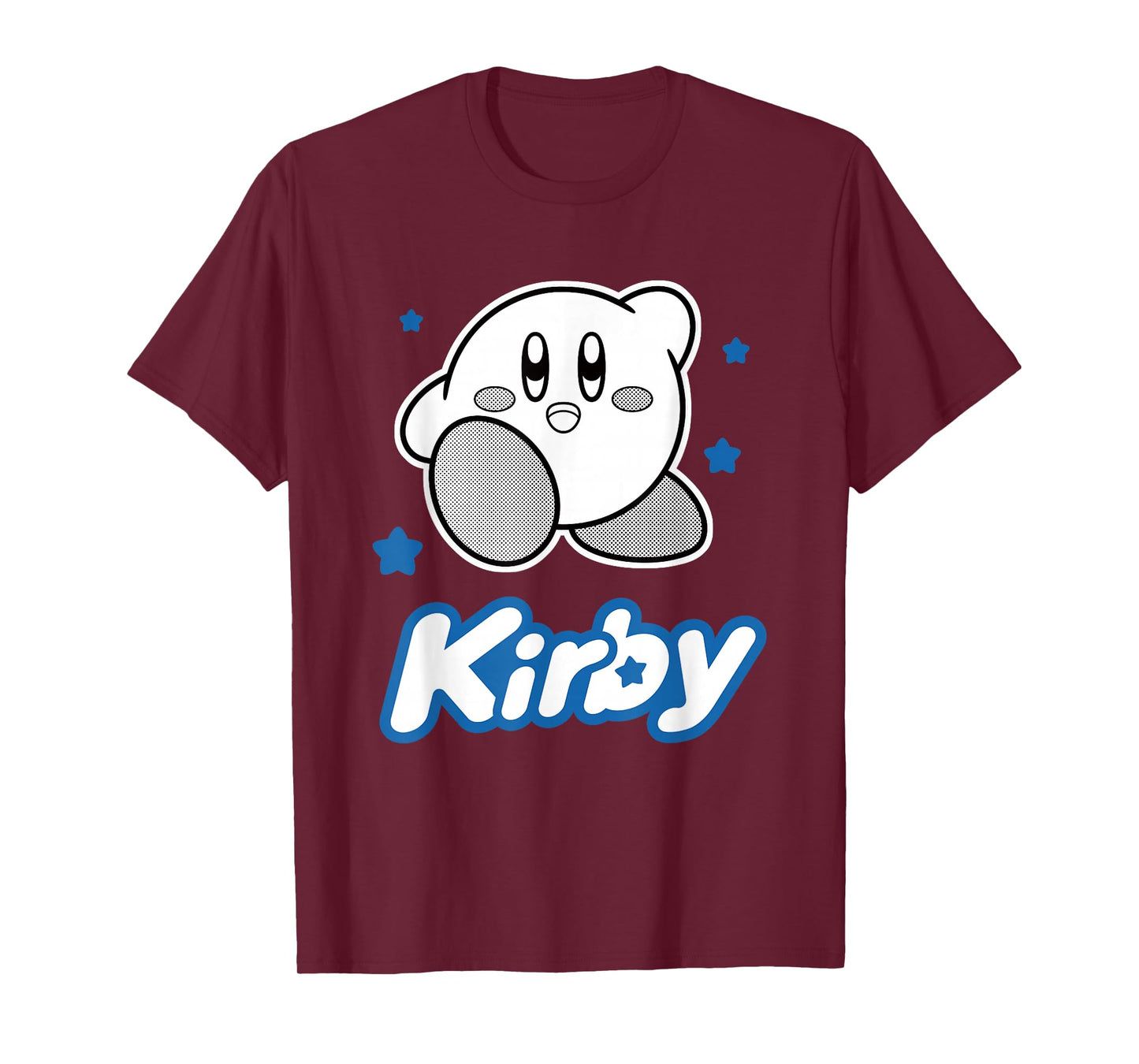 Kirby Blue Stars Big Character Portrait T-Shirt