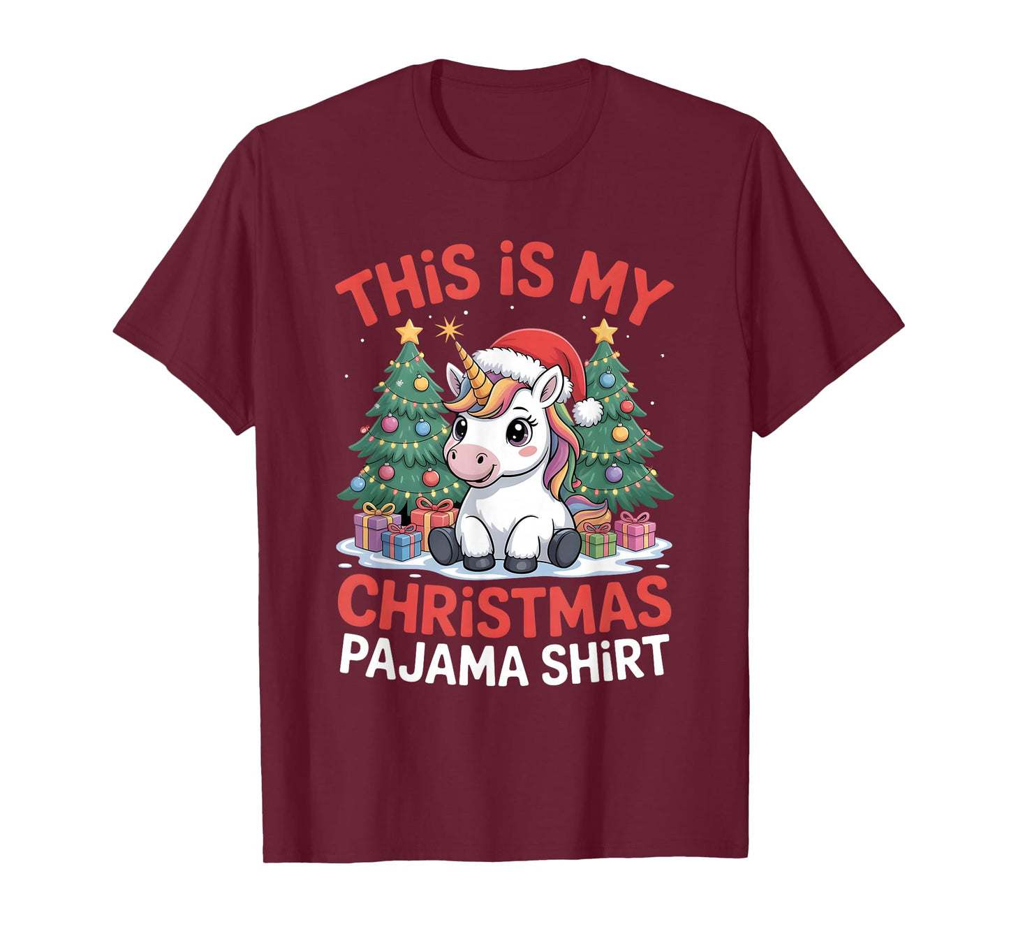 Unicorn This is My Christmas Pajama T-Shirt