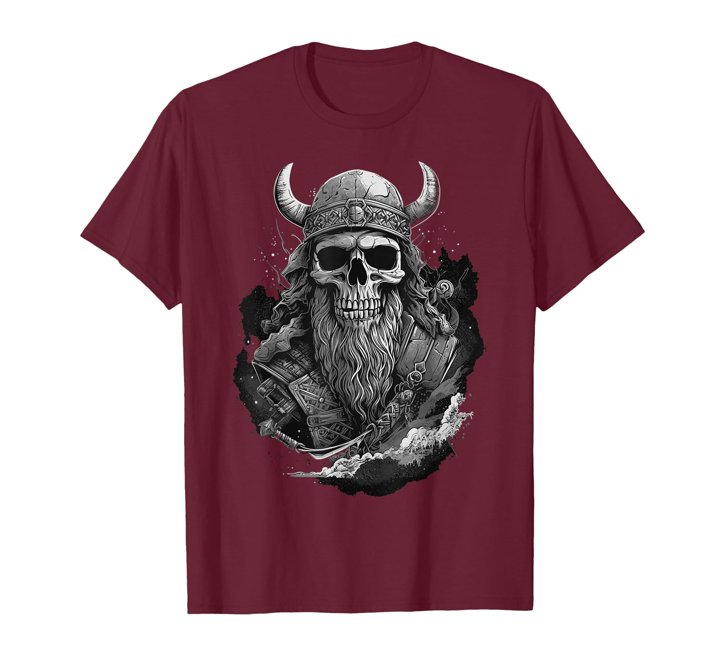 Viking Skull Odin Valhalla Celtic Knot Gym Graphic For Men T-Shirt