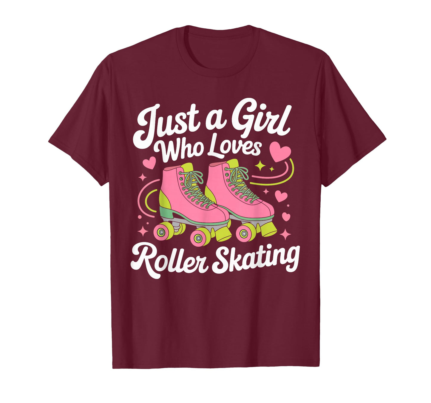 Just a Girl Who Loves Roller Skating Gifts for Girls Women T-Shirt