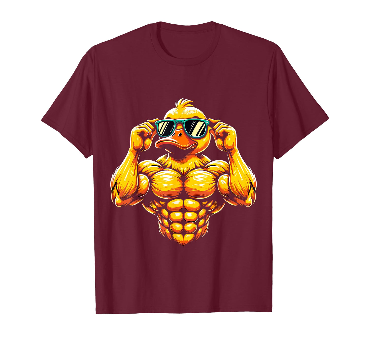 cool Rubber Duck Muscular Fitness Gym Duck T-Shirt