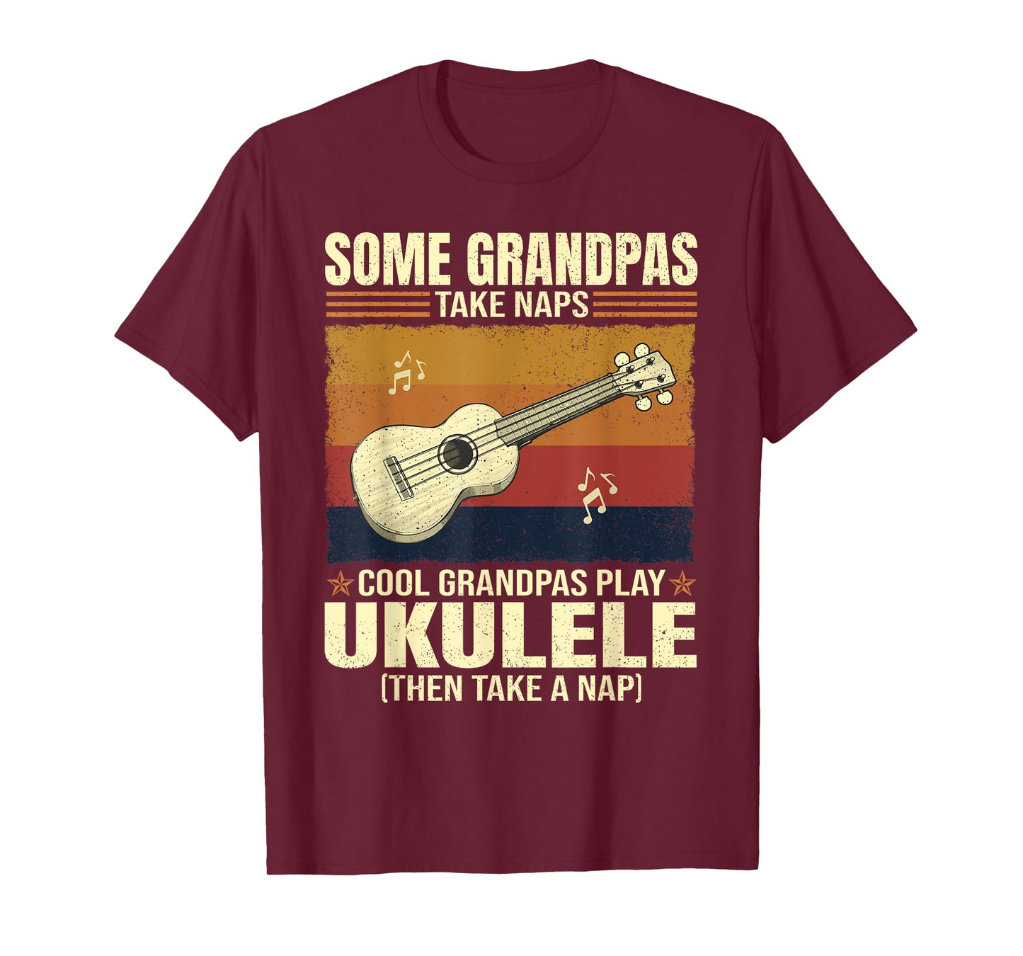 Some Grandpas Take Naps Cool Grandpas Play Ukulele T-Shirt