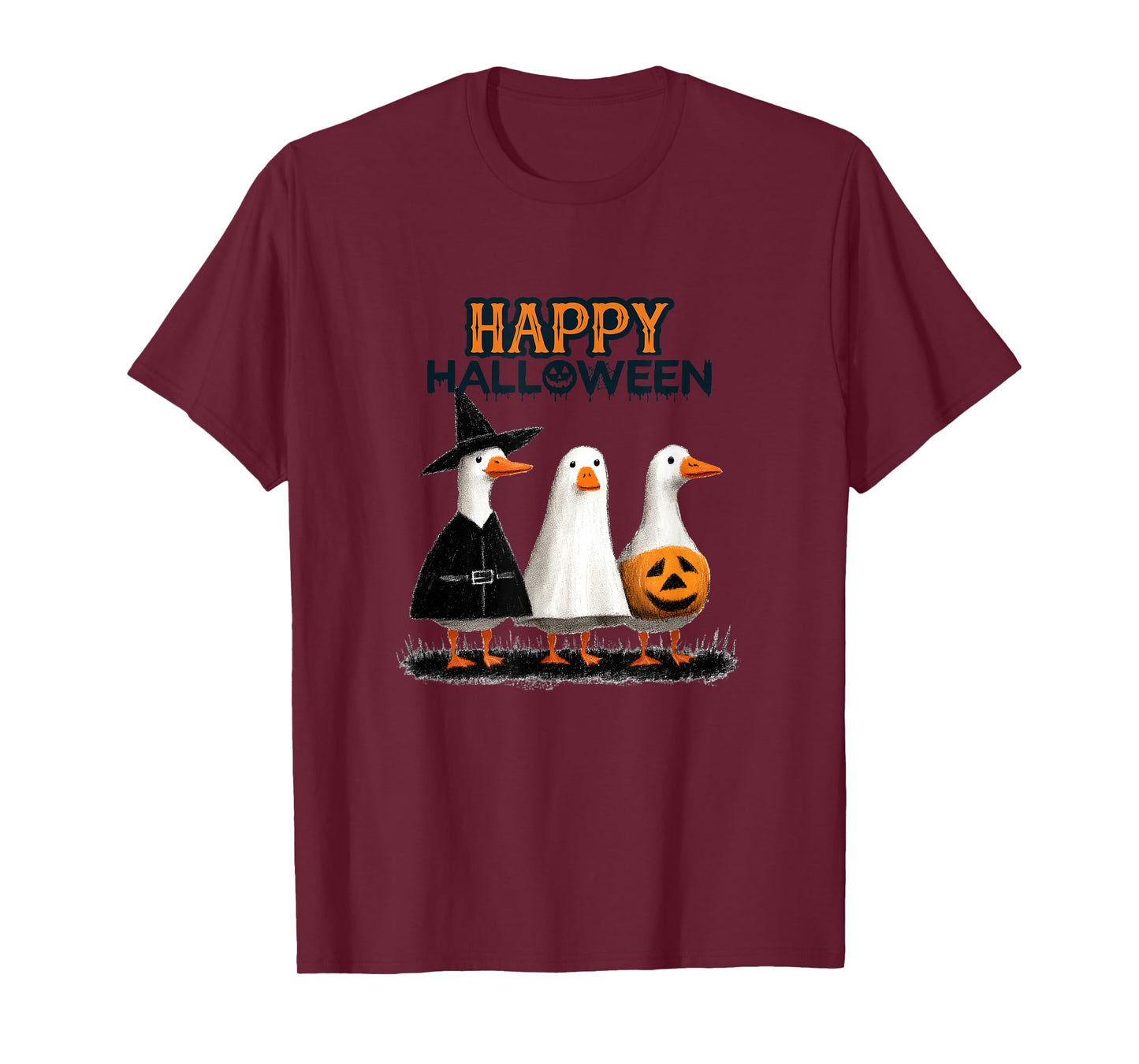 Funny Halloween Goose, Witch Ghost Cute Pet Costume T-Shirt