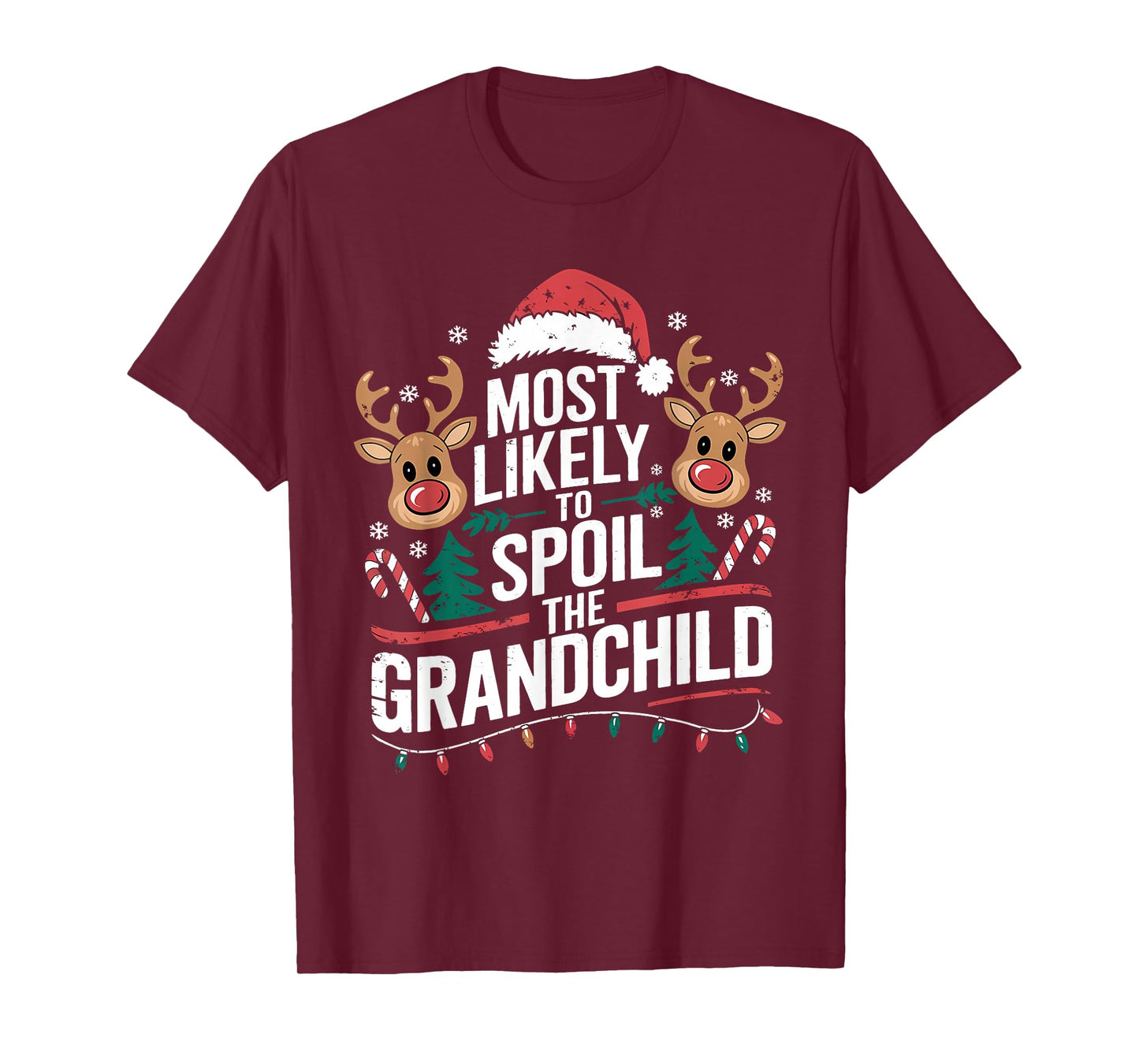 Most Likely to Spoil The Grandchild Christmas Party Funny T-Shirt