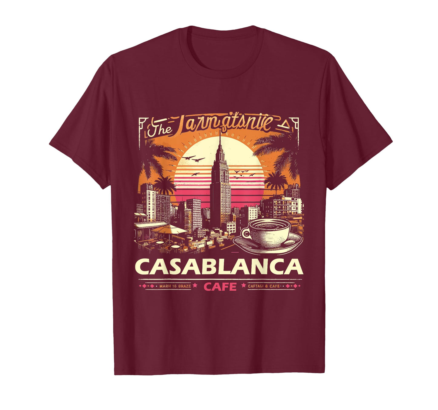 Vintage Casablanca Skyline Cafe T-Shirt