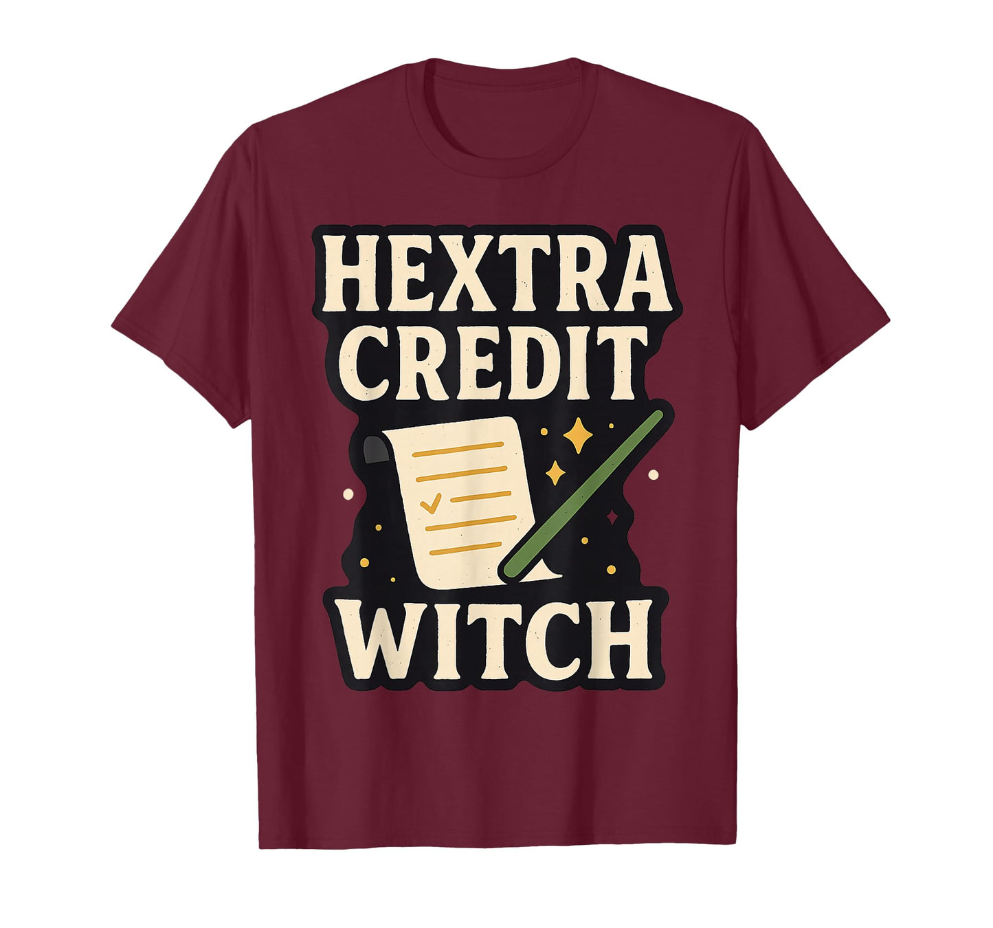 Hextra Credit Witch Funny School Pun Magical Humor Tee T-Shirt